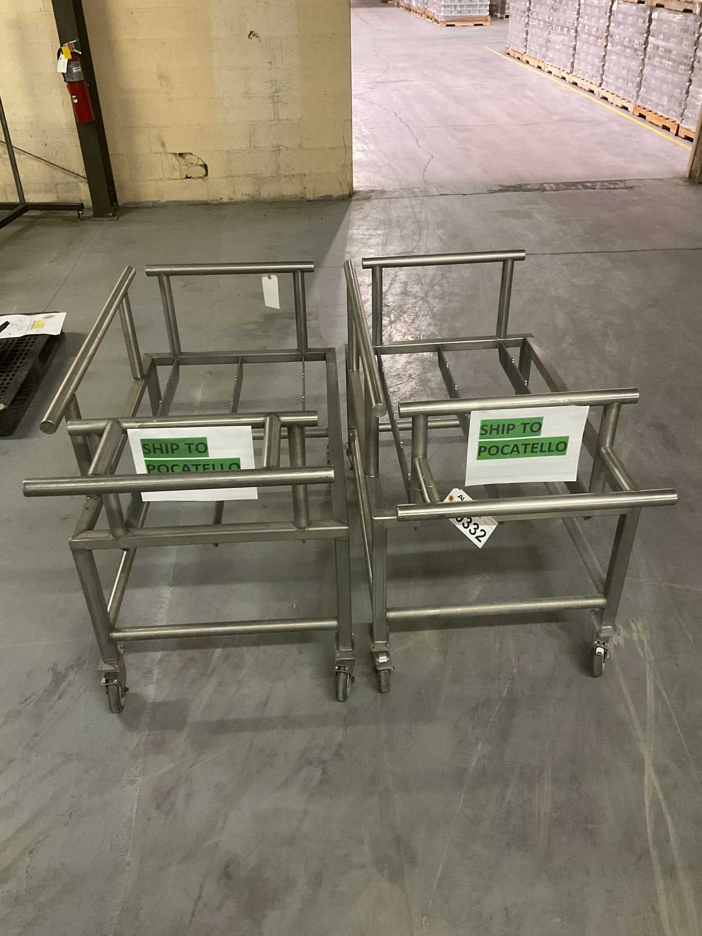 Lot of 2 Stainless Steel Carts - ROLLING CART