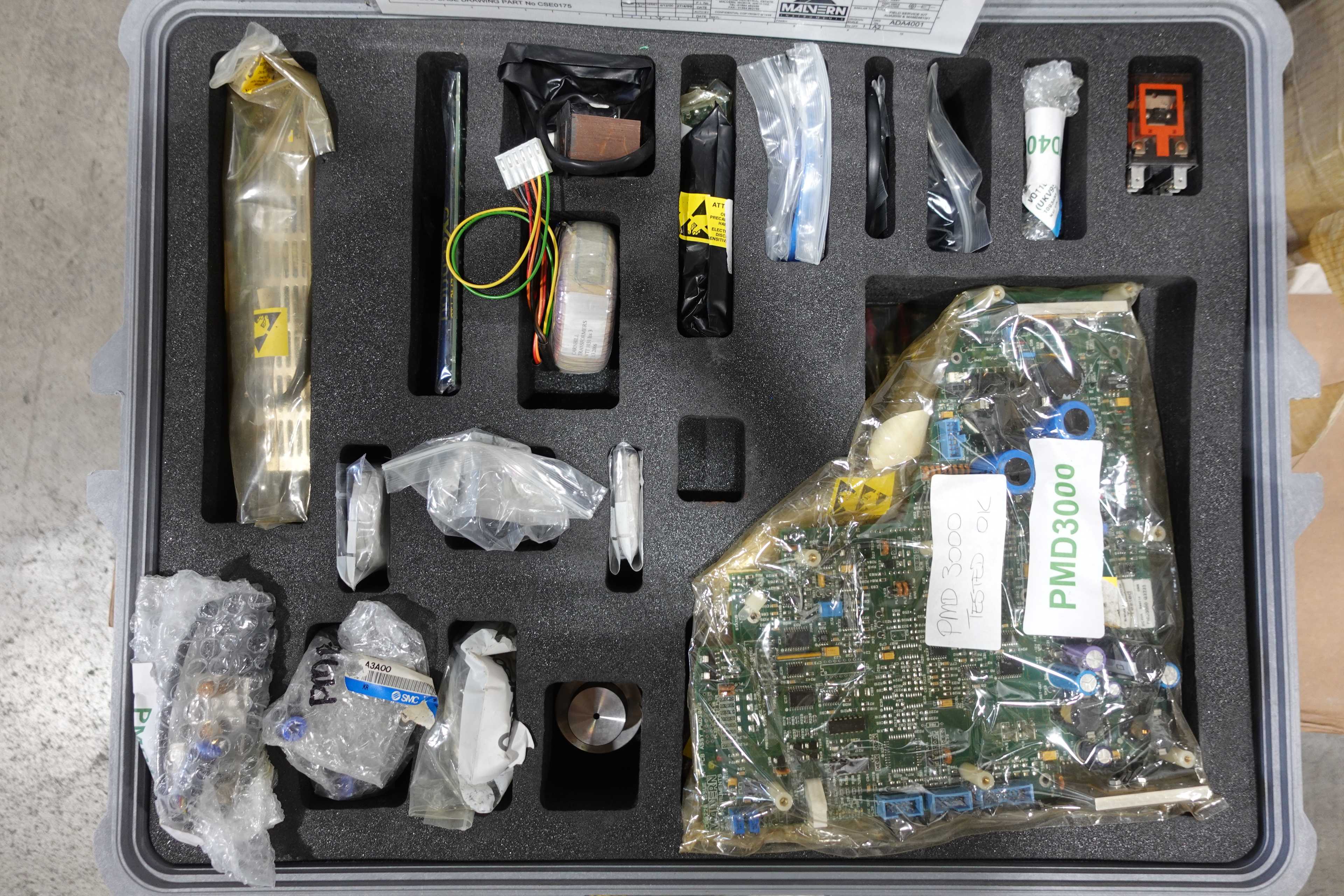 LOT OF 4 MALVERN INSTRUMENTS ADA4001 PARTICLE ANALYZER SPARE KITS - ANALYZER