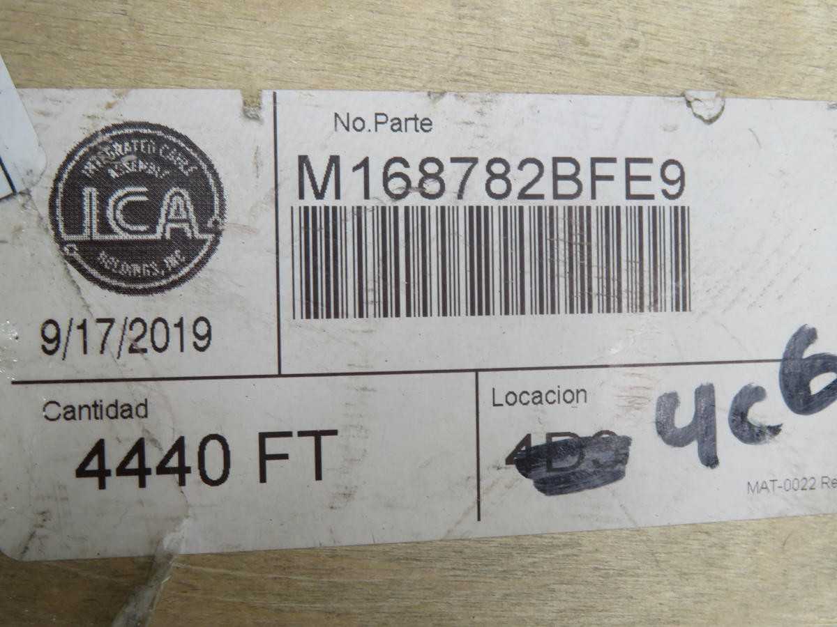 ICA M16878/2BFE9 ELECTRICAL WIRE ROLL SURPLUS, 22 AWG, PVC, 600V, 105C, 3000 FT - ELECTRICAL WIRE