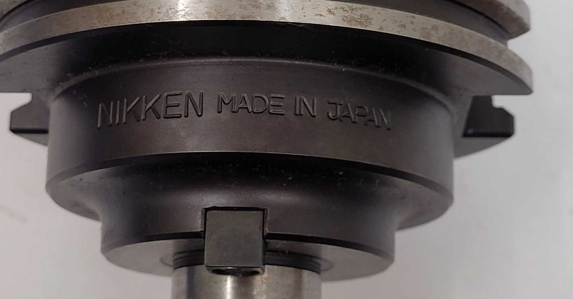 NIKKEN CAT50-FMD25.4-45U SHELL MILL HOLDER, CAT50, 1" PILOT, 3/8" KEY, 45MM PROJ, 7" OAL - MACHINING TOOLING & PARTS