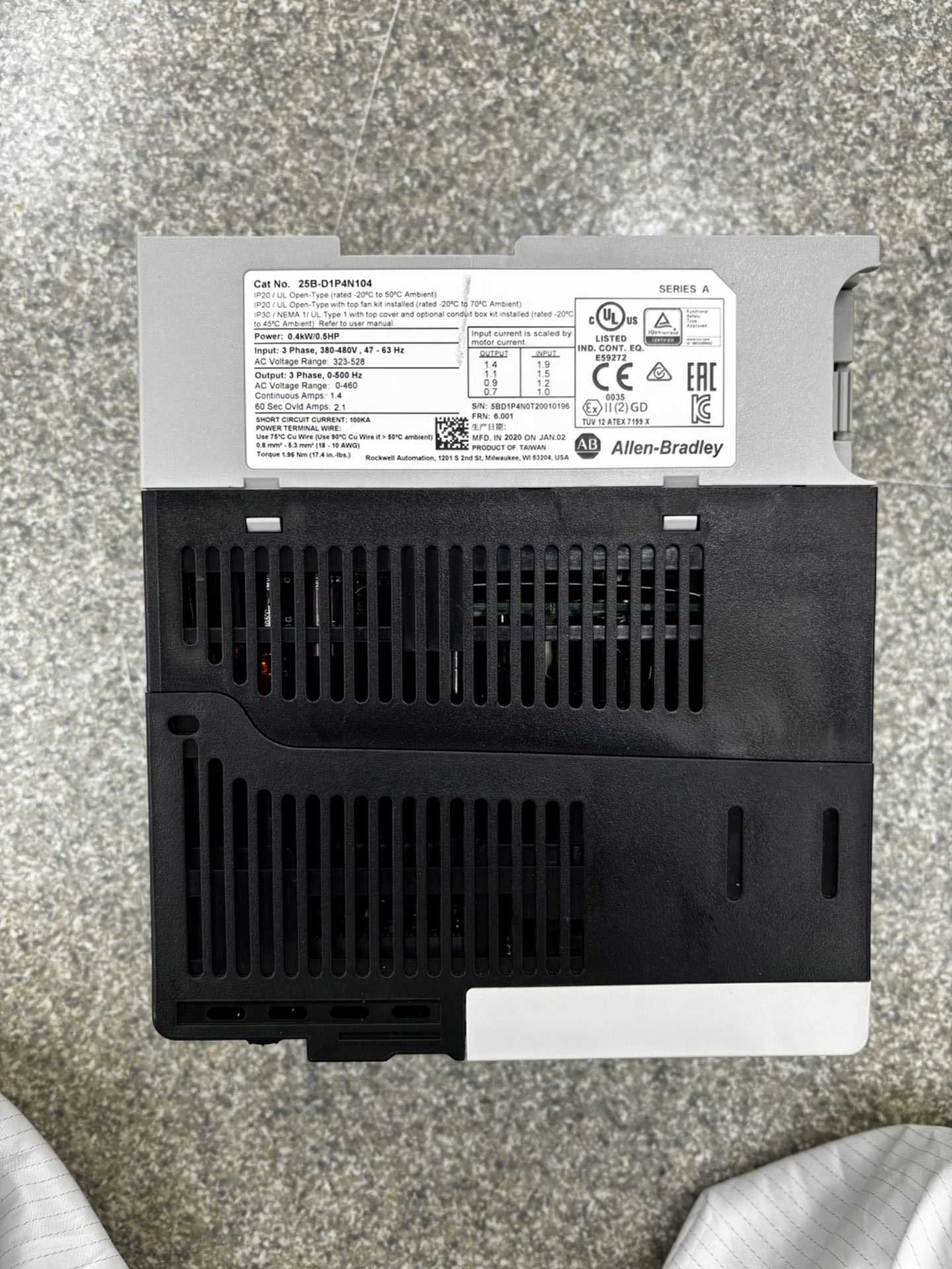 2020 ALLEN BRADLEY 25B-D1P4N104 AC VFD DRIVES - AC VFD DRIVES