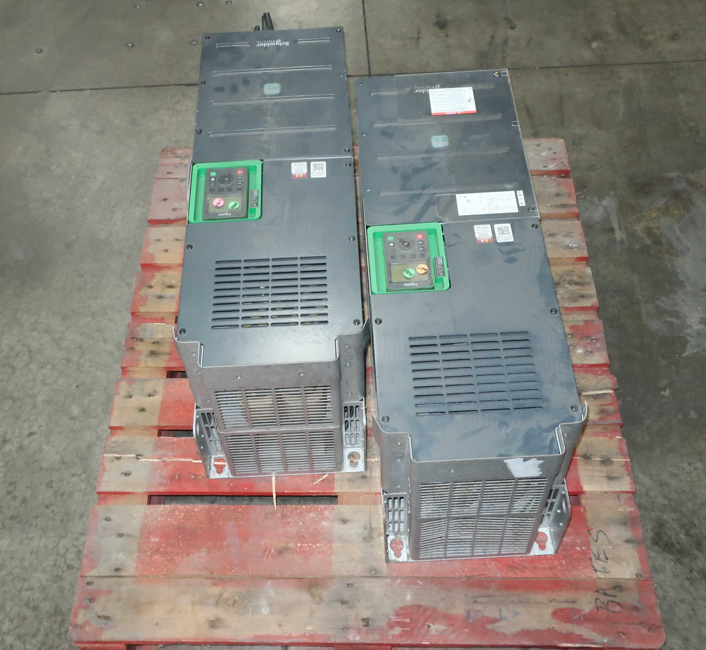 LOT OF 2 SCHNEIDER ELECTRIC ATV630C16N4 AC VFD DRIVES, 160KW, 250HP - AC VFD DRIVES