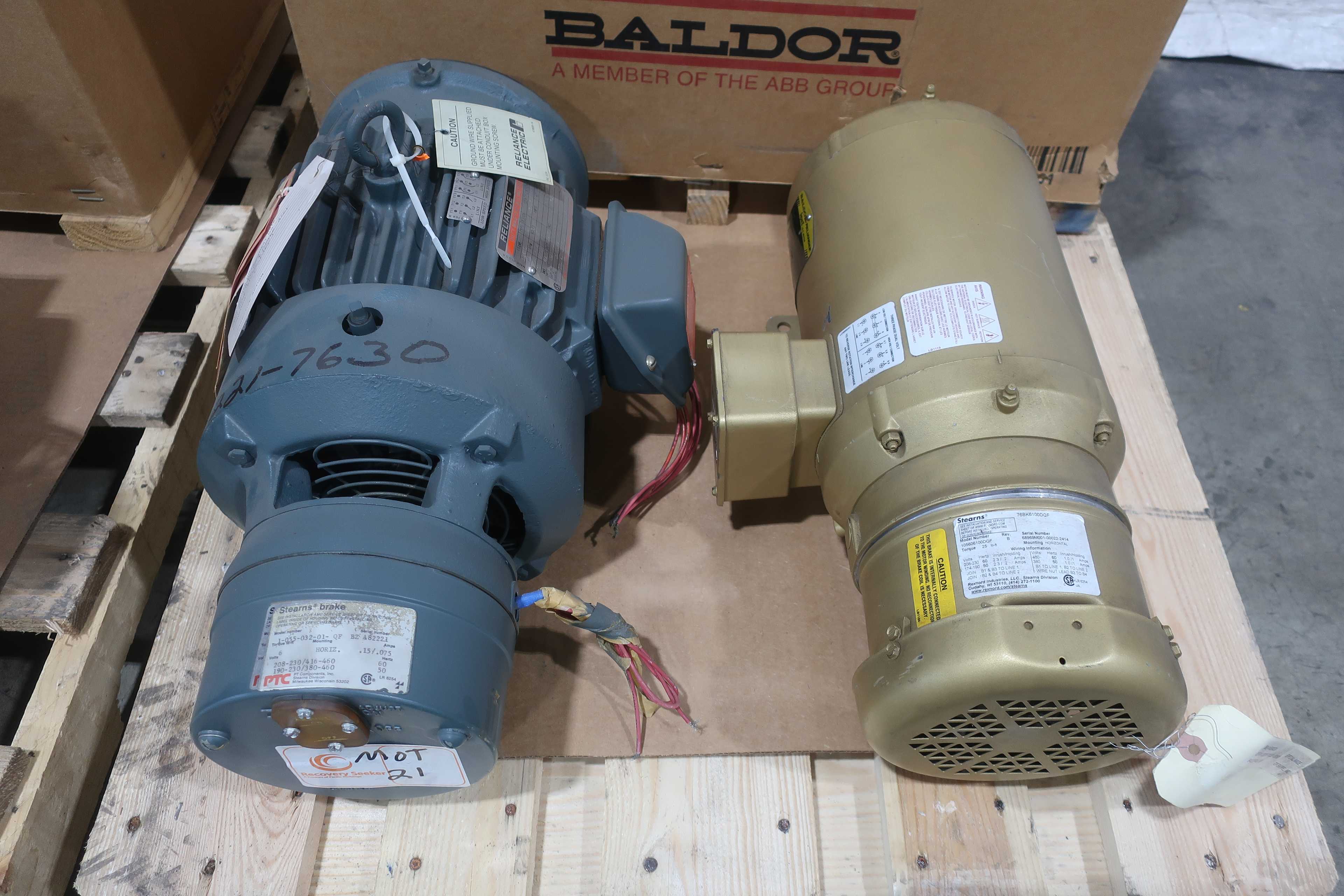 2 PALLETS OF ASSORTED BALDOR RELIANCE MOTORS - AC MOTOR