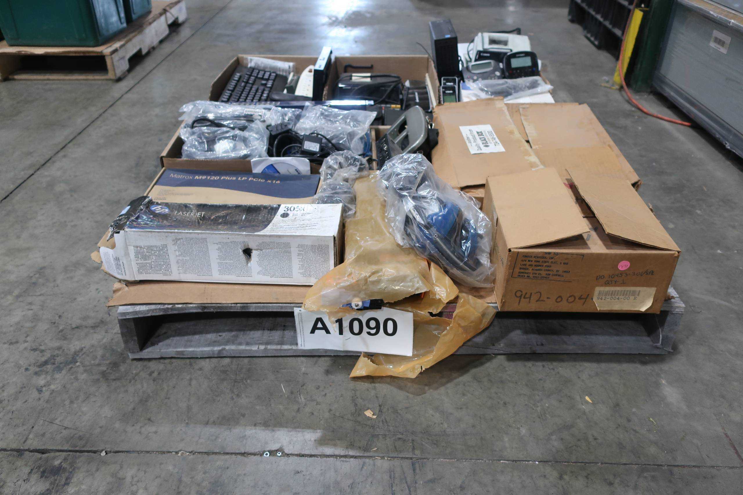 PALLET OF ASSORTED OFFICE EQUIPMENT AND SUPPLIES - MISCELLANEOUS