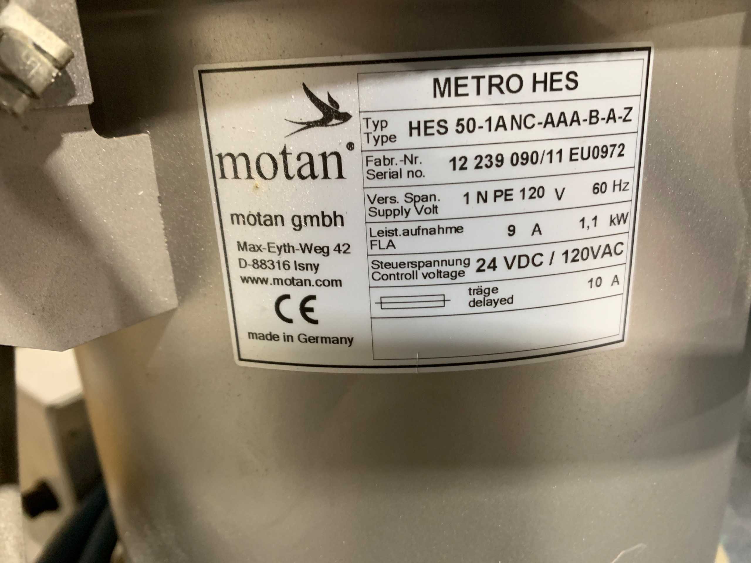 MOTAN METRO HES 50-1ANC-AAA-B-A-Z MATERIAL LOADER - PLASTICS & RUBBER