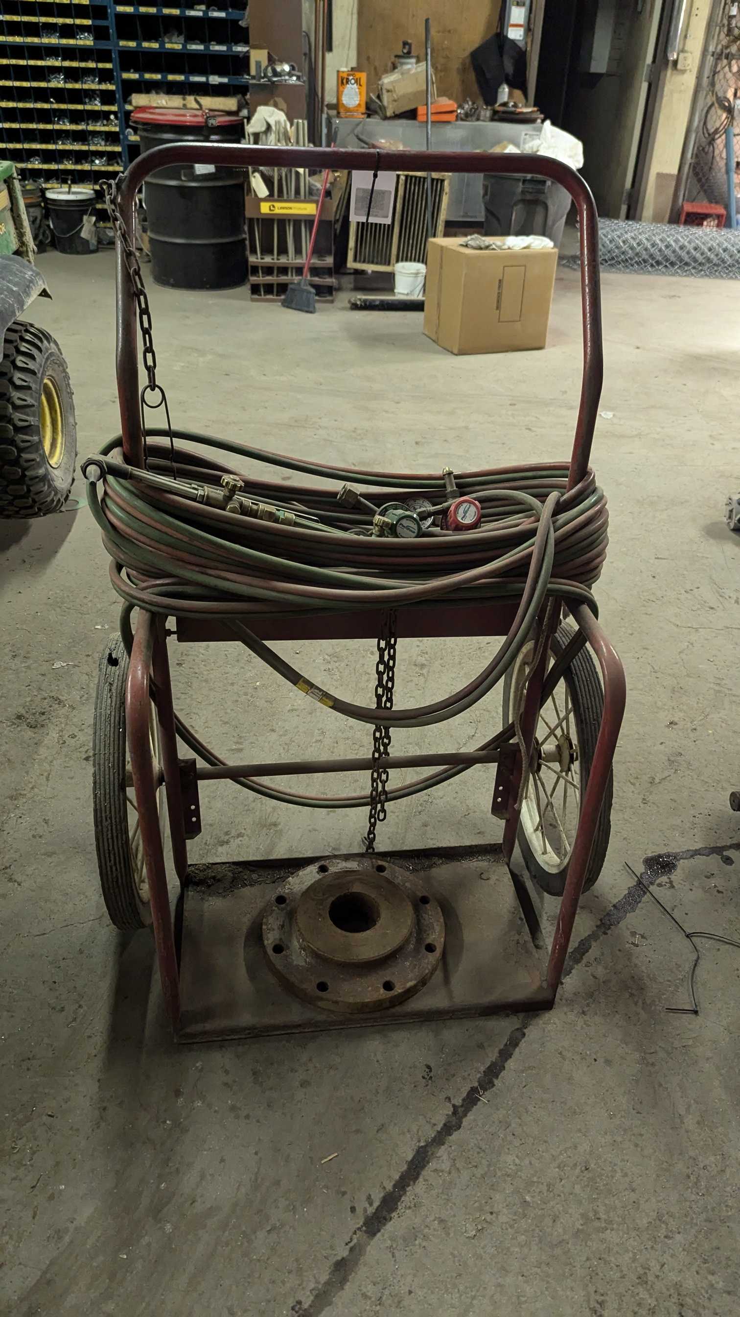 OXY ACETYLENE TORCH CART WITH VICTOR TORCH - OXY ACETYLENE TORCHES