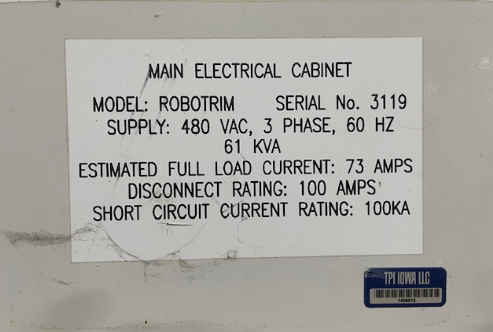 2008 FANUC M-900IA ROBOT WITH CONTROLLER ASSEMBLY - ARTICULATED ROBOTS
