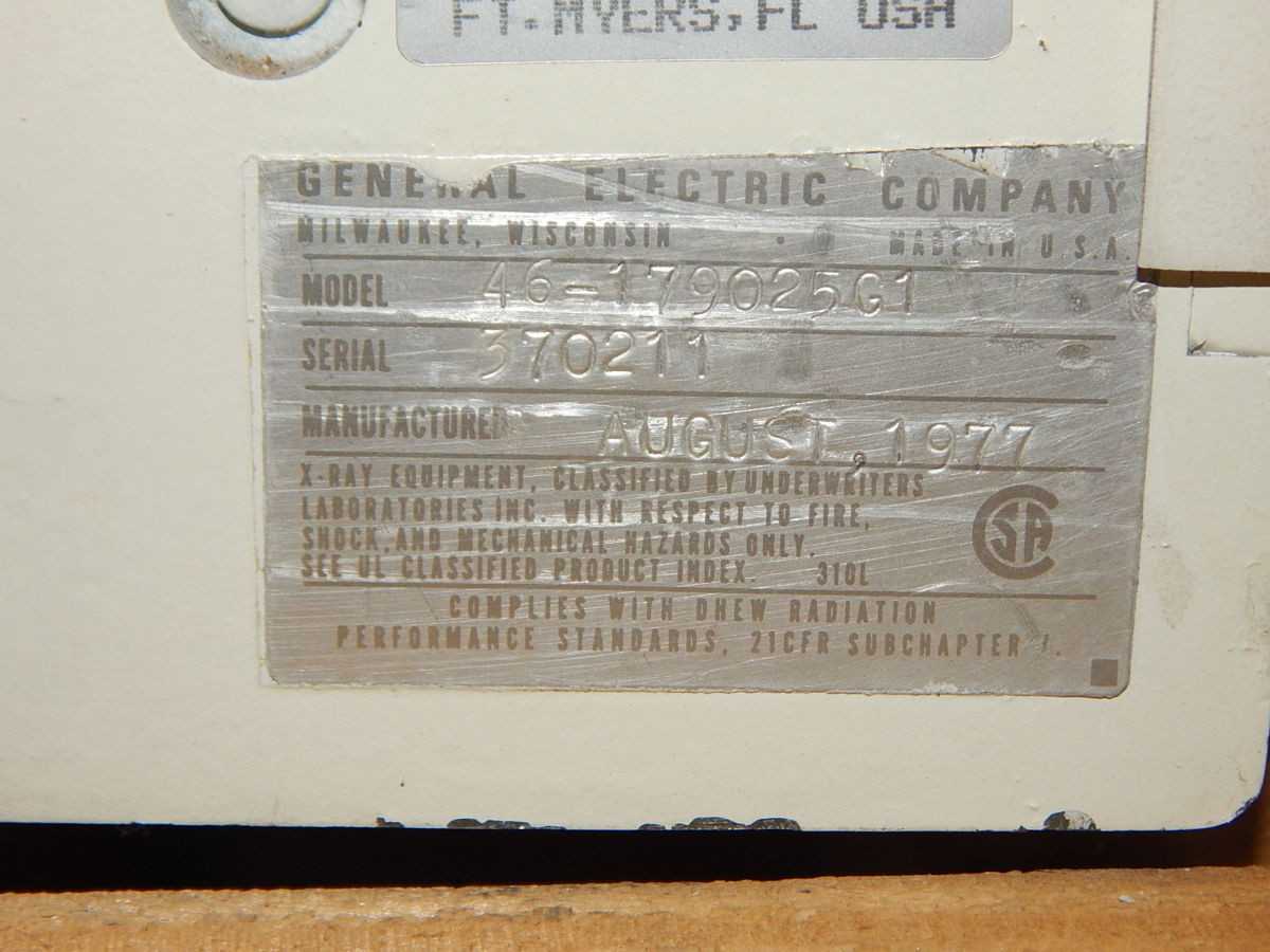 GE 46-179025G1 MEDICAL EQUIPMENT, 65 KW POWER, 40-150 KVP OUTPUT, 10-800 MA CURRENT - X-RAY INSPECTION