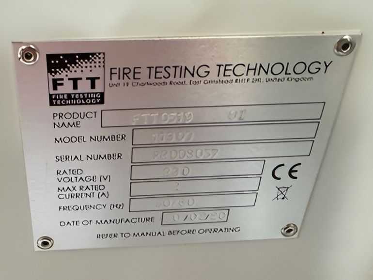 ATLAS HVUL2 MODEL FLAMMABILITY CHAMBER - MATERIAL TESTING