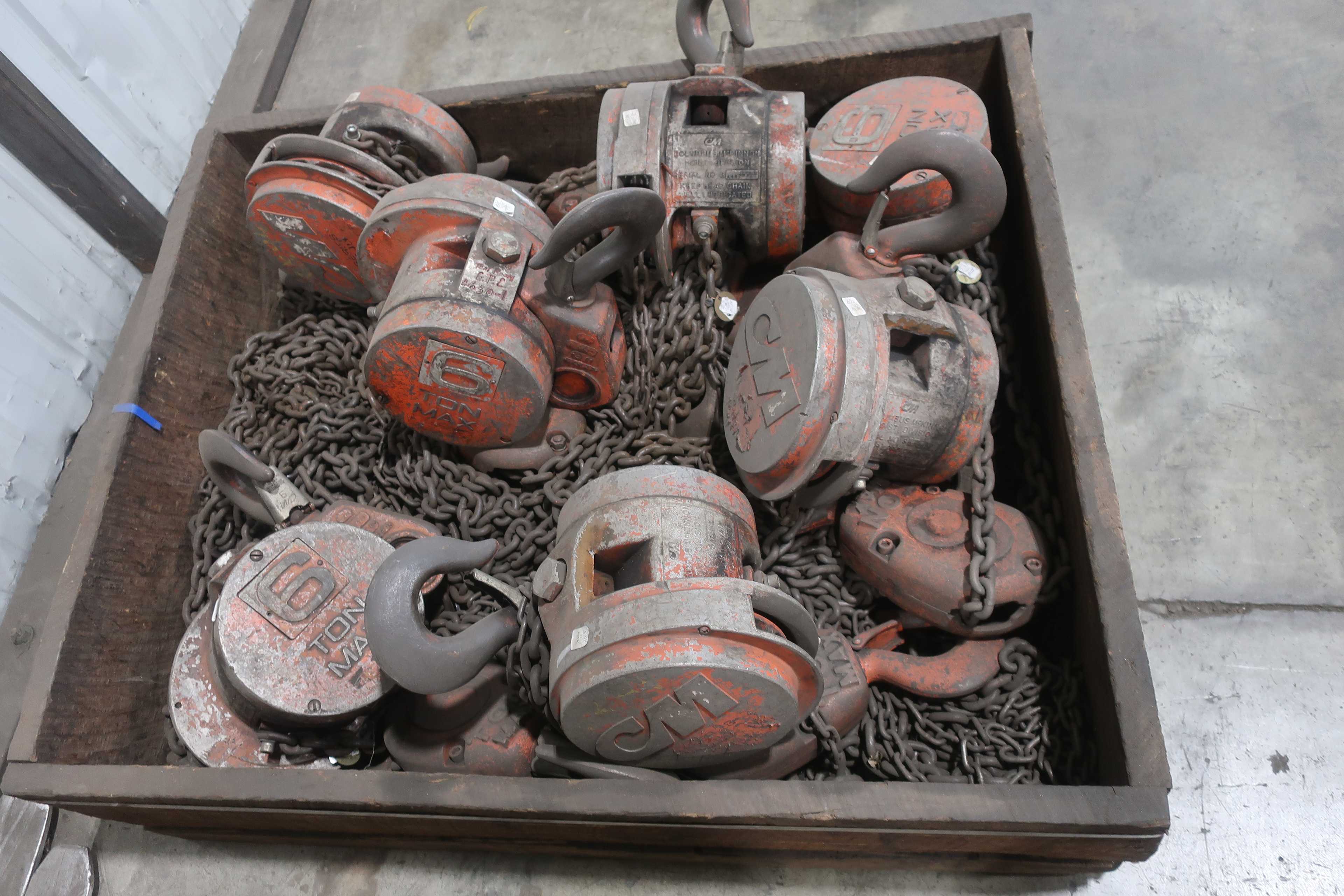 PALLET OF CM 6 TON MANUAL CHAIN HOISTS - LIFTING EQUIPMENT