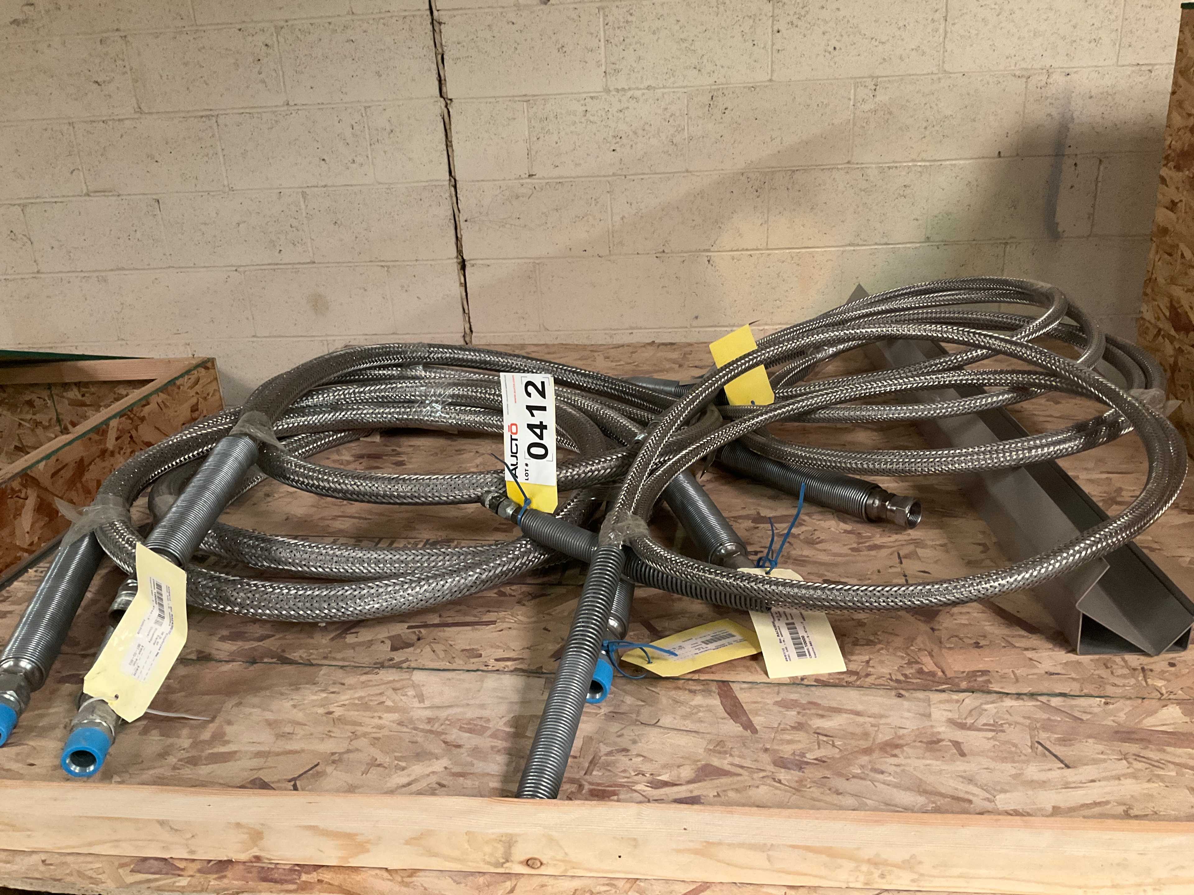 Approximately 5 Assorted Braided Hoses - HOSE