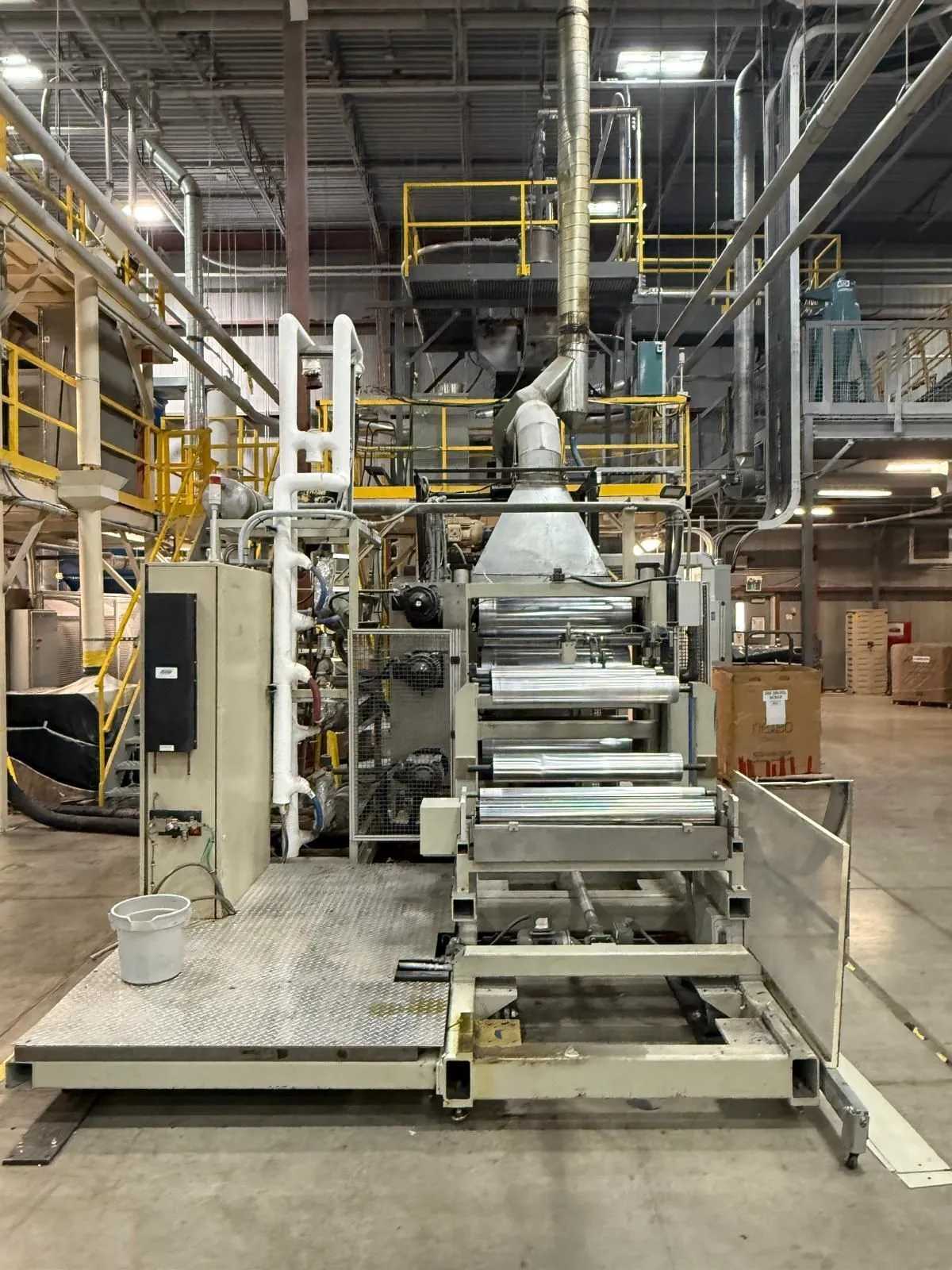 1974 NRM PACEMAKER III PLASTIC EXTRUSION LINE, 4.5IN, 32:1 L/D, 200HP, 2015 ELEC UPGRADE - PLASTICS & RUBBER