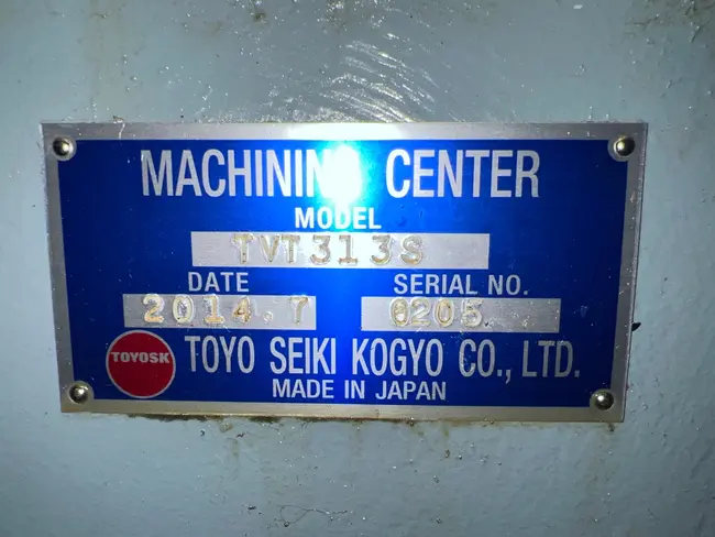 2014 TOYOSK TVT313S VERTICAL MACHINING CENTER - undefined