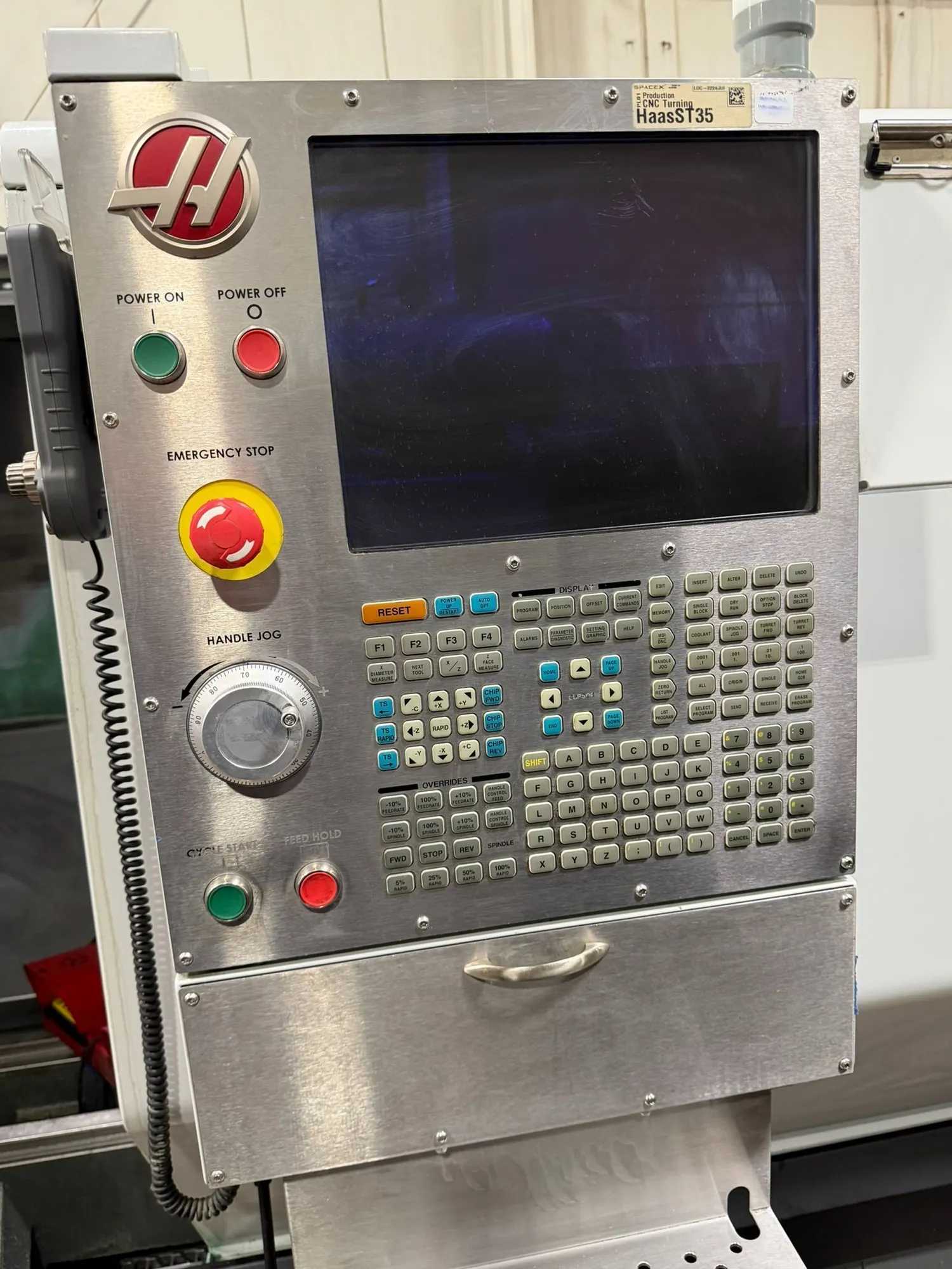 2014 HAAS ST-35 CNC LATHE, 15" CHUCK, 40 HP, 3200 RPM, 4" BAR, 12-STATION TURRET, TAILSTOCK - CNC LATHES