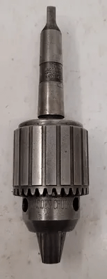 JACOBS 6A – 33 TAPER BALL BEARING CHUCK WITH 2MT JACOBS CHUCK ARBOR (0-1/2IN CAP) - MACHINE TOOLING
