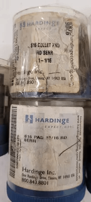 HARDINGE S16 COLLET PAD SET OF 5, SIZES: 13/16, 1-1/16, 15/16, 1-1/8, 7/8 - MACHINE TOOLING