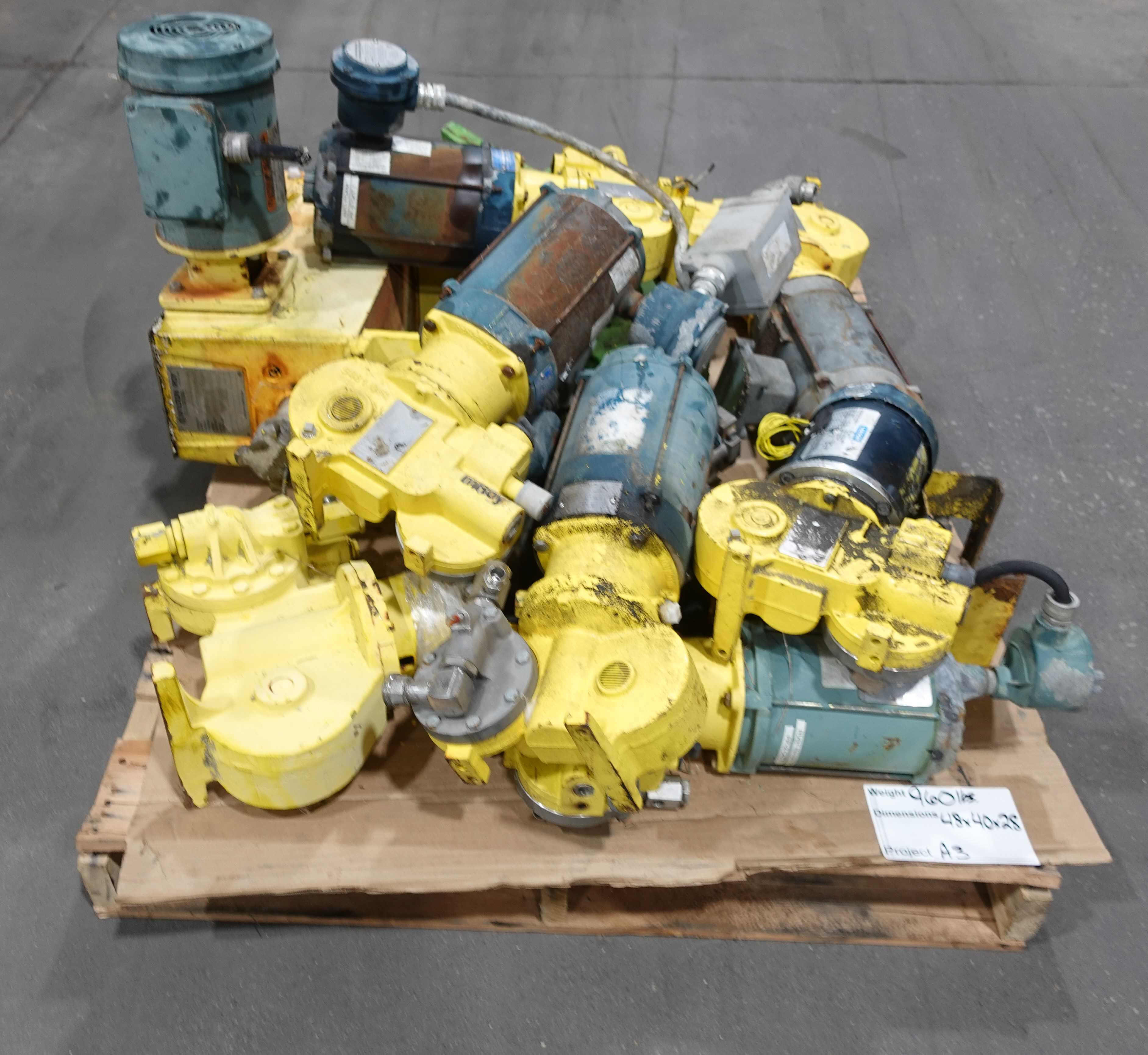 PALLET OF ASSORTED METERING PUMPS, MILTON ROY, PULSAFEEDER
