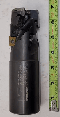 KENNAMETAL K2003R402AN25408C INDEXABLE MILLING CUTTER, 2IN SHANK, 3 FLUTE, 12 INSERT SEATS - MACHINE TOOLING