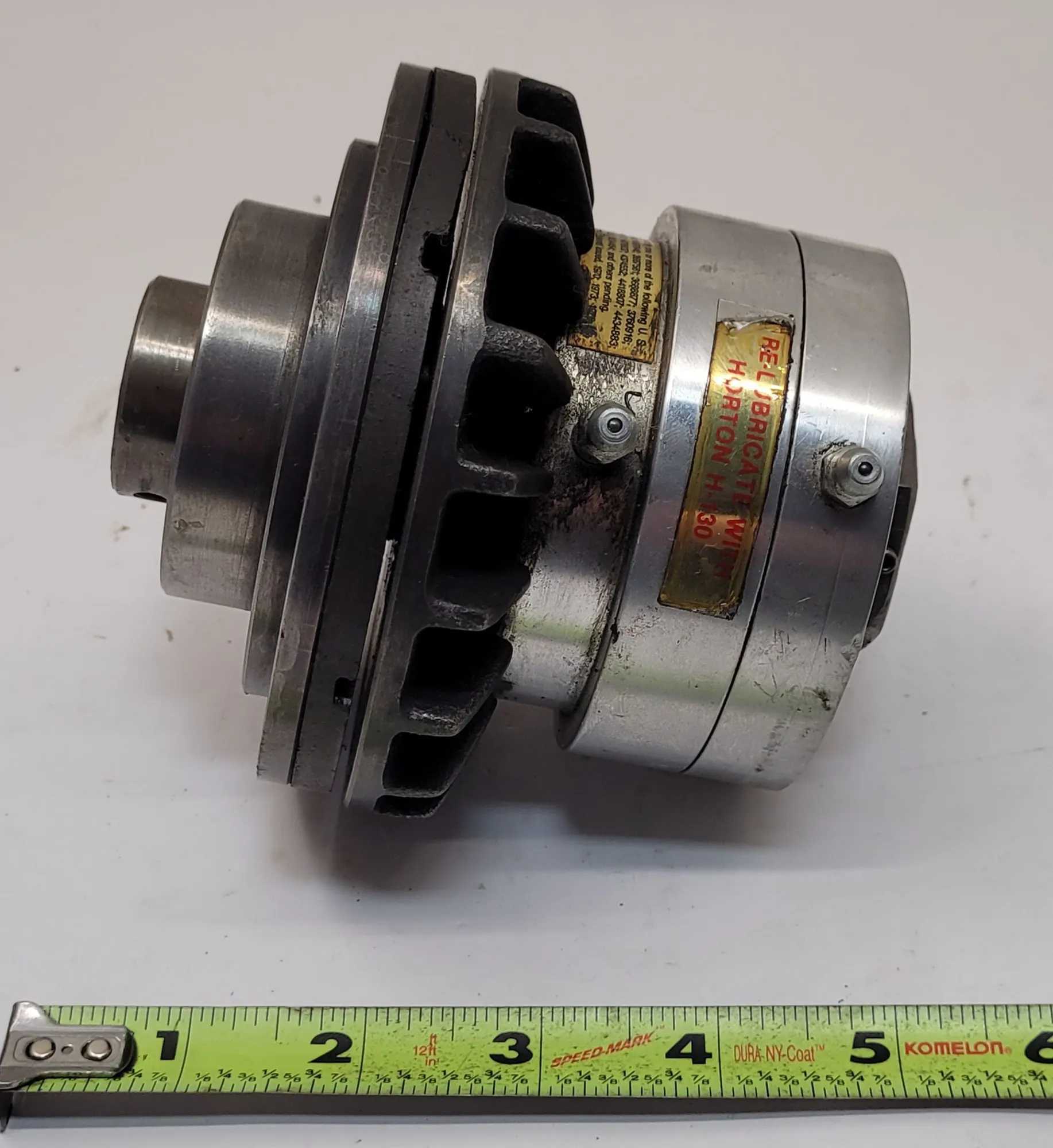HORTON MANUFACTURING AIR CHAMP CLUTCH, 7/8" ID, 1-3/8" OD, 80 PSI, 1800 RPM, 4.75" H, 4.5" D - MACHINE TOOLING