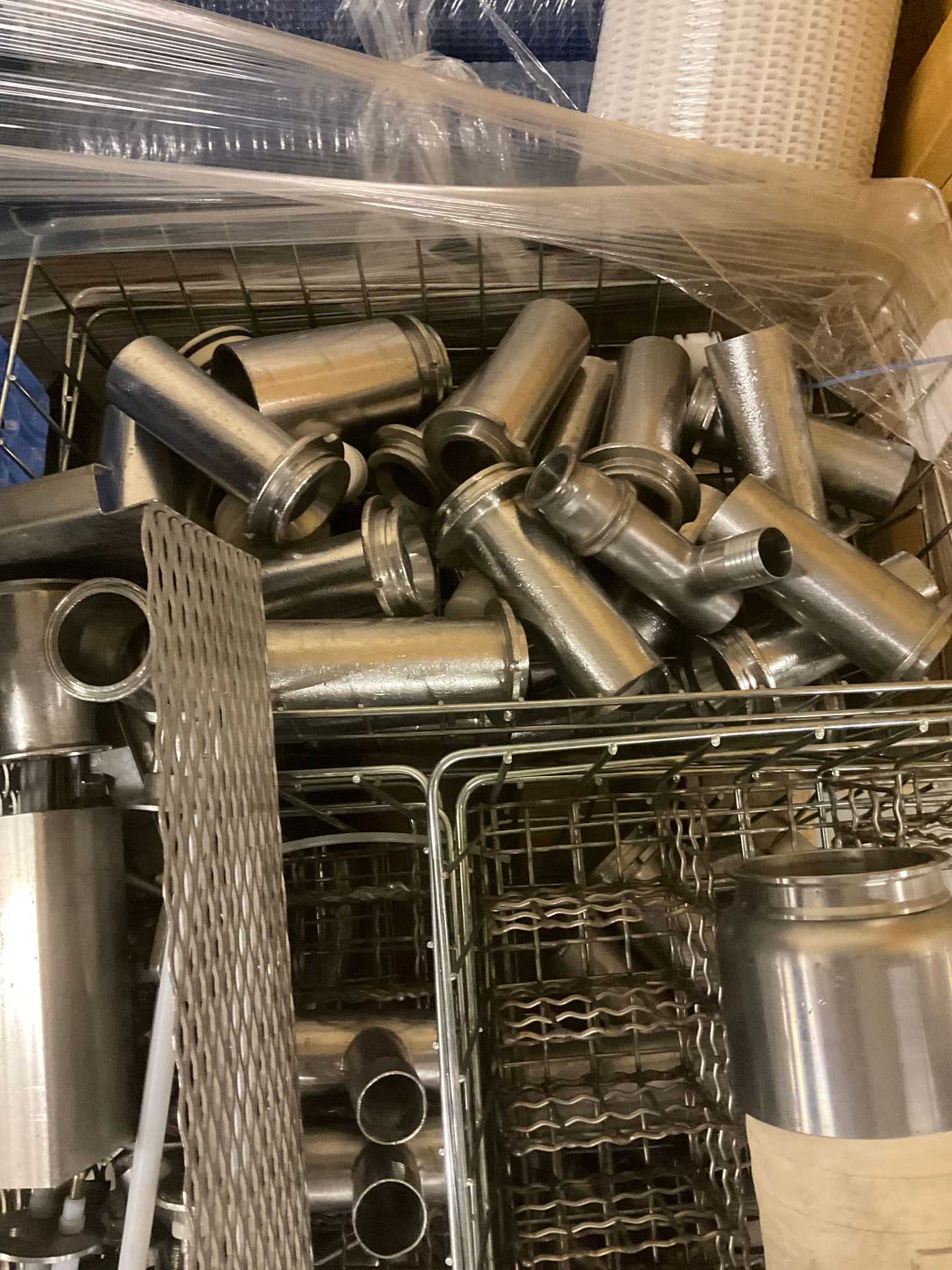 12 Assorted Pallets of Food Grade Pipes, Conveyor Belts and Electrical Controls - INDUSTRIAL PARTS