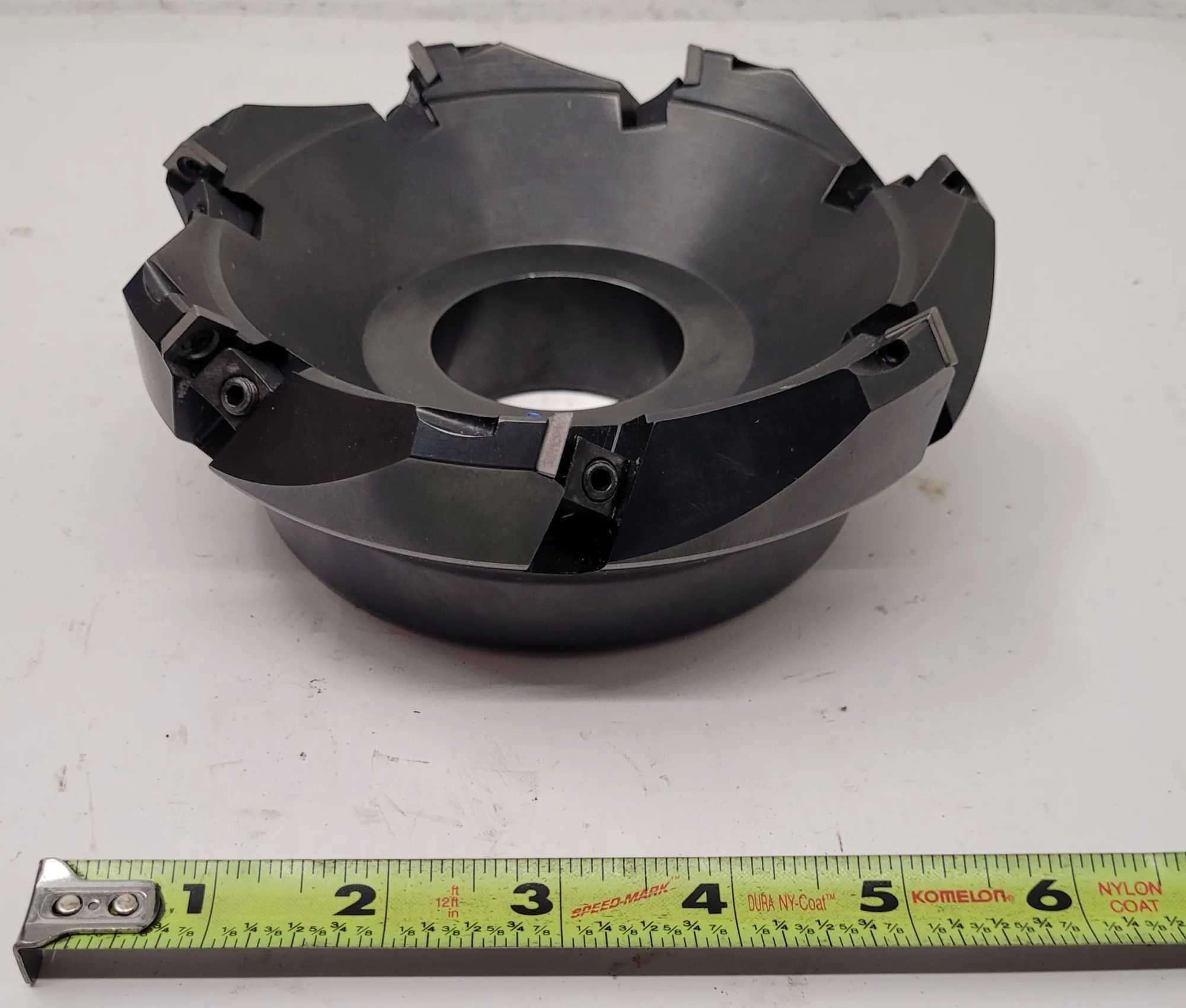 STELLRAM HSM-6E4-45 FACE MILL – 6IN DIAMETER, ARBOR 2”, HUB 5”, OAL 2.4” - MACHINE TOOLING
