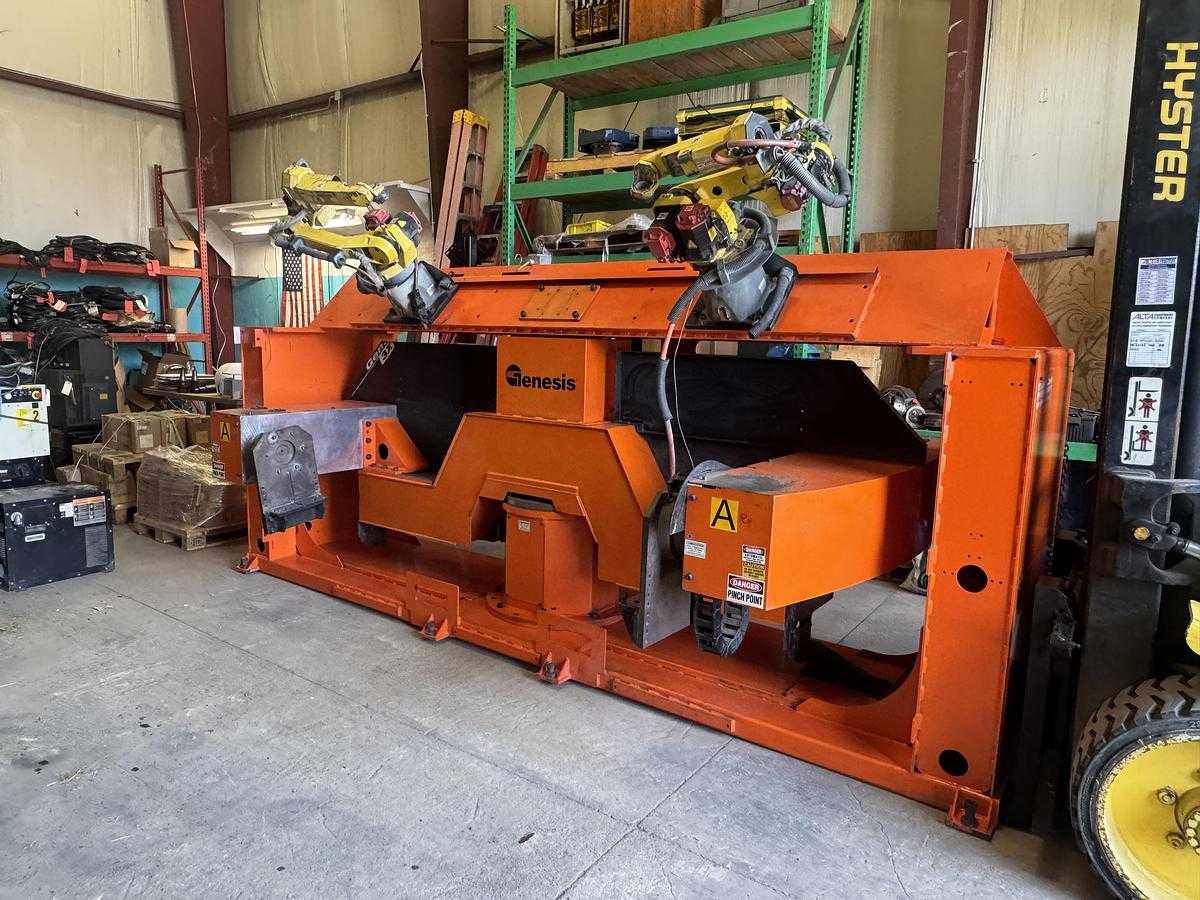 2012 GENESIS SYSTEM 3X WELDING CELL, 2 FANUC ARC MATE 100IC ROBOTS, 10KG PAYLOAD, 1420MM REACH - WELDING EQUIPMENT