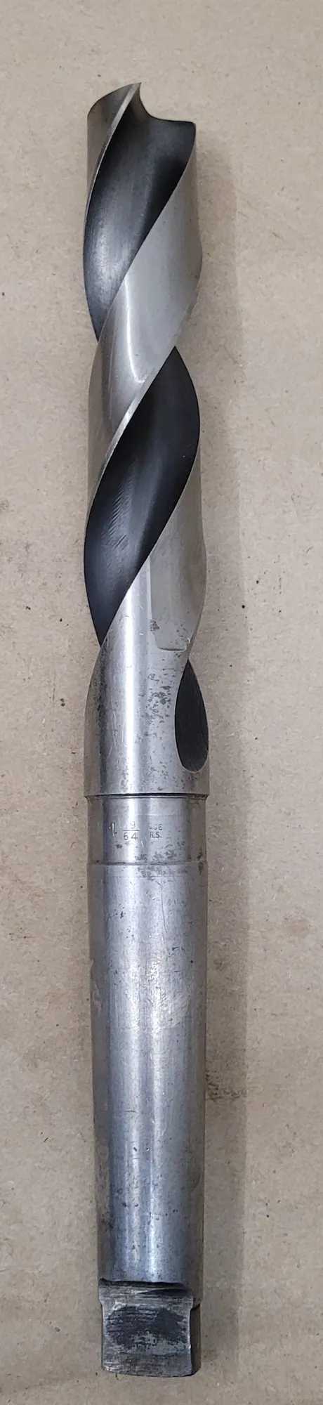 ACE 1-19/64" HSS TWIST DRILL, 4MT MORSE TAPER, 13" OAL, 7" FLUTE LENGTH - MACHINE TOOLING