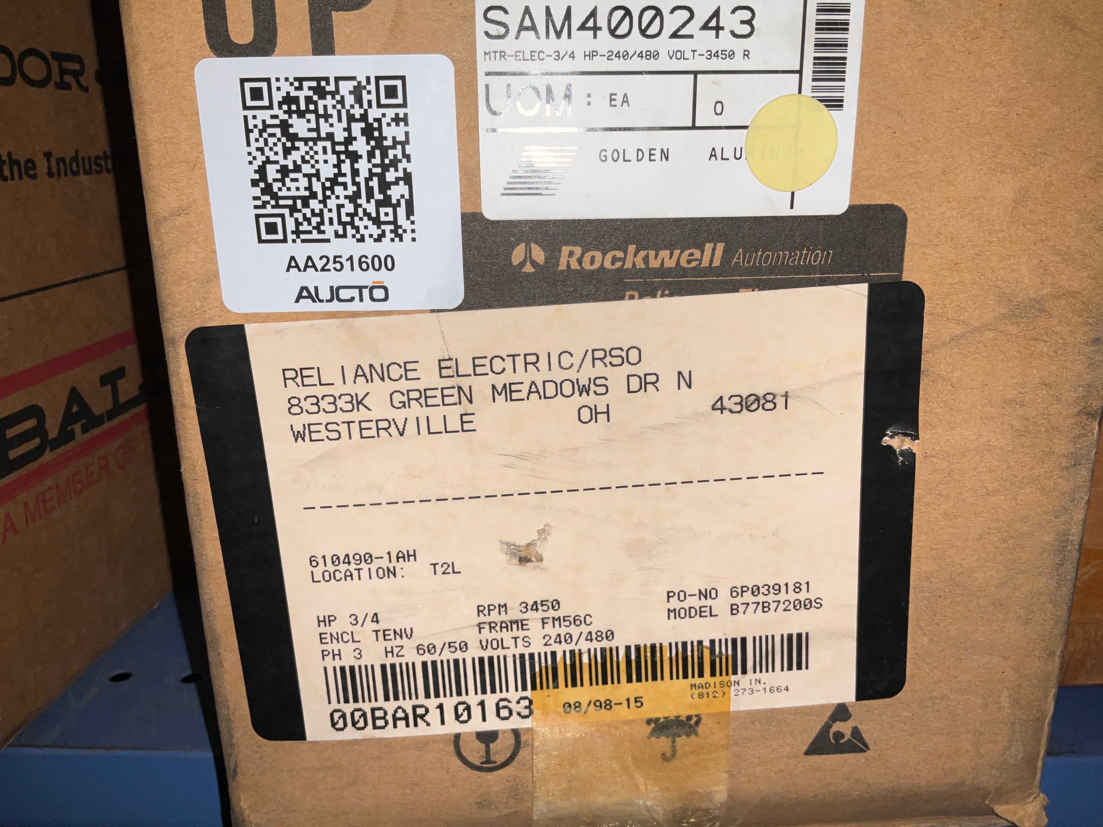 RELIANCE ELECTRIC CO S-2000 AC MOTOR - AC MOTOR