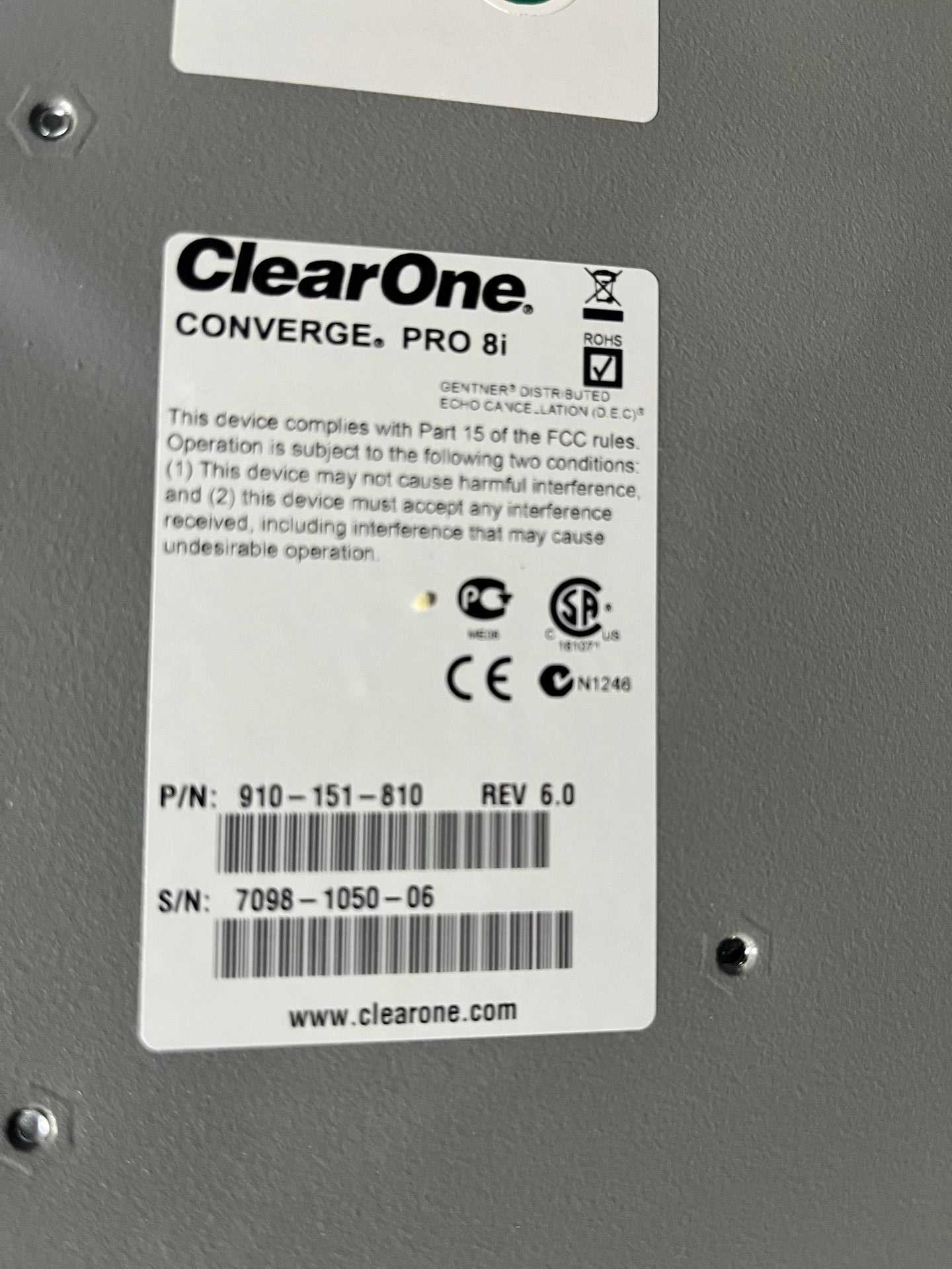 CLEARONE CONVERGE PRO 8I EXPANSION BOX - TELECOMMUNICATION