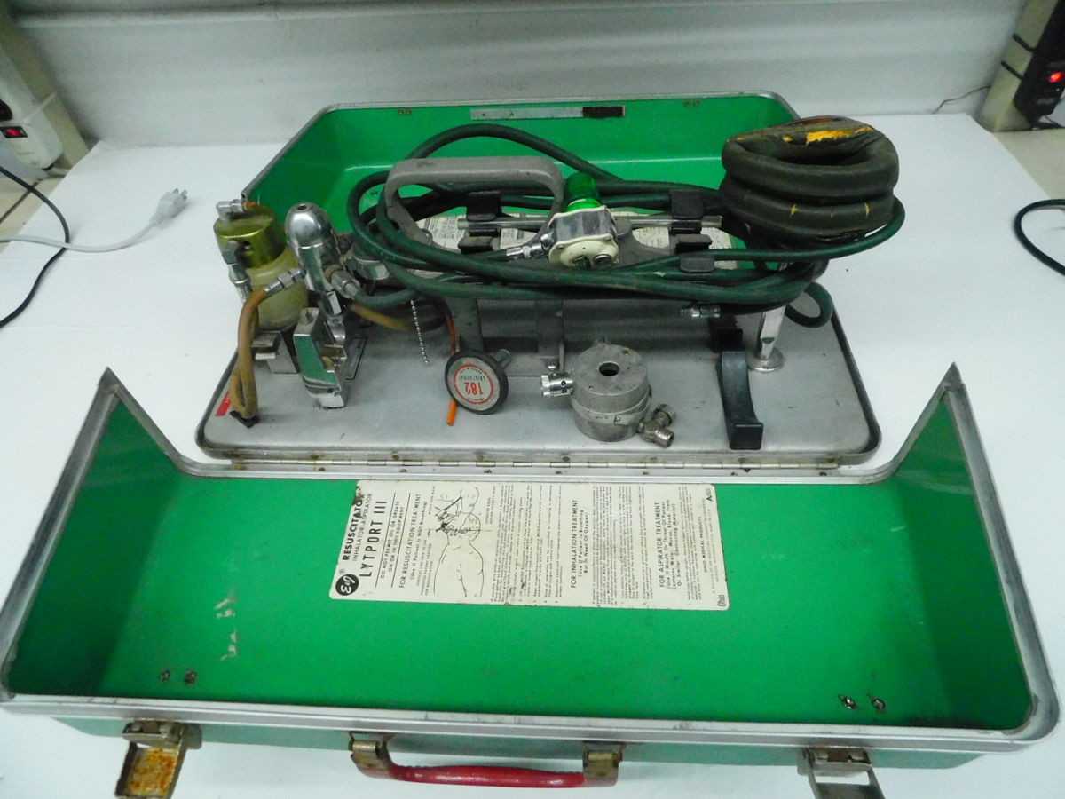 OHIO E&J LYTPORT III VINTAGE RESUCITATOR INHALATOR RESPIRATOR. M7357 - INSPECTION & MEASUREMENT