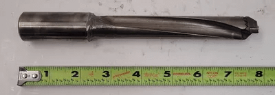 KENNAMETAL INDEXABLE INSERT DRILL, 0.82" DIA, 7-1/2" OAL, 2 FLUTES, STRAIGHT SHANK, 1" SHANK DIA - MACHINE TOOLING