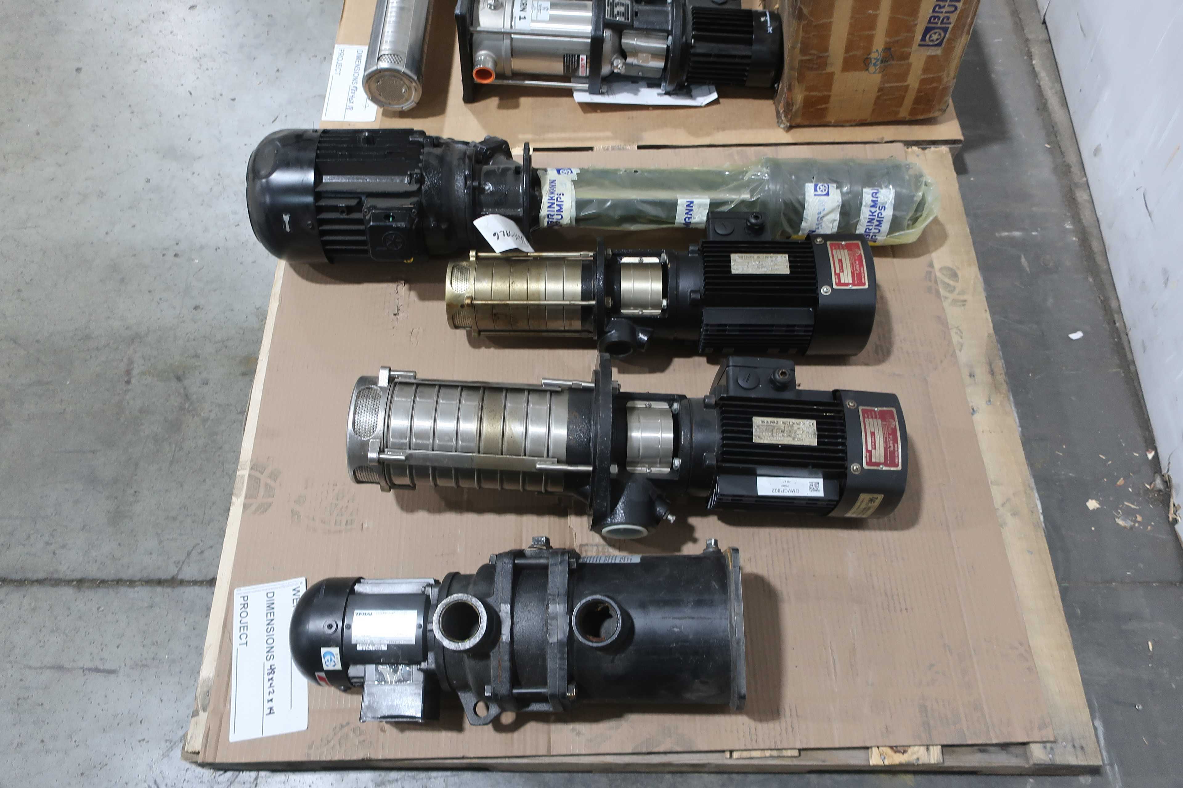 2 PALLET LOT OF ASSORTED VERTICAL PUMPS - PUMPS