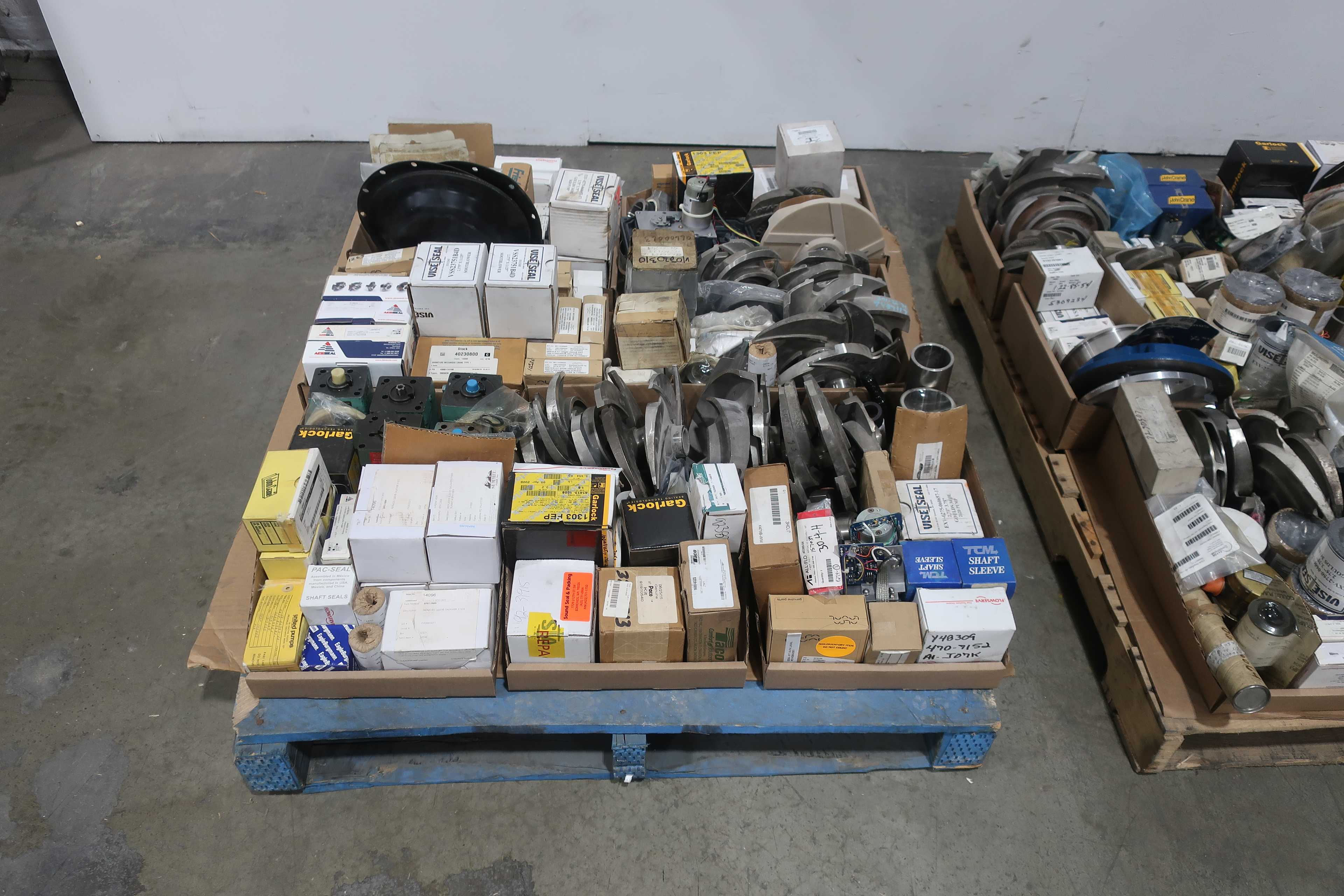 SKU 1740360 - 2 PALLETS OF ASSORTED PUMP PARTS AND ACCESSORIES - PUMP REPLACEMENT PARTS