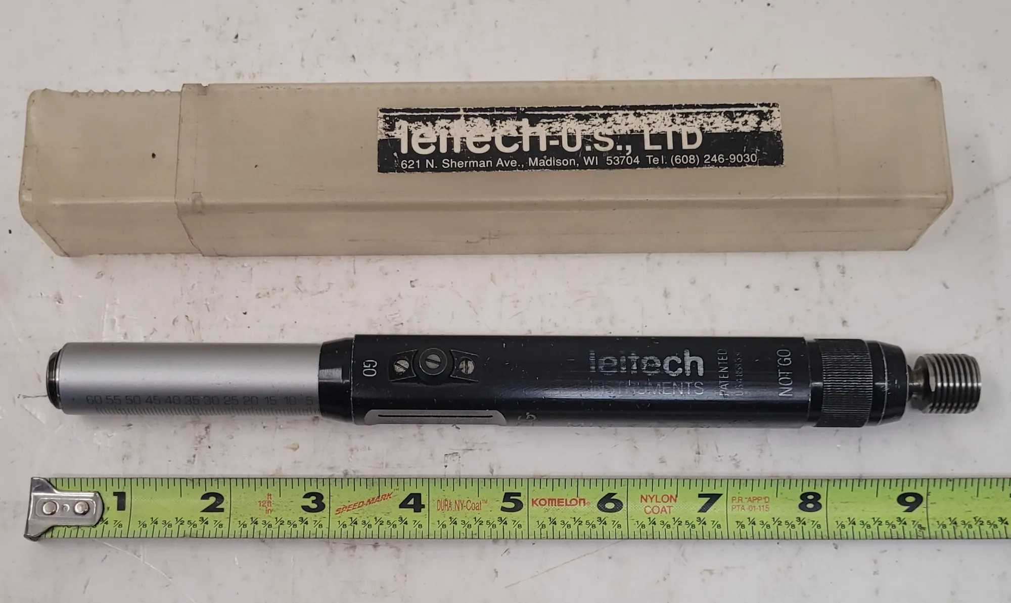 LEITECH M16X1.5-6H THREAD/DEPTH PLUG GAGE, GO/NO GO PITCH DIAMETER (15.026/15.216MM) - MACHINE TOOLING