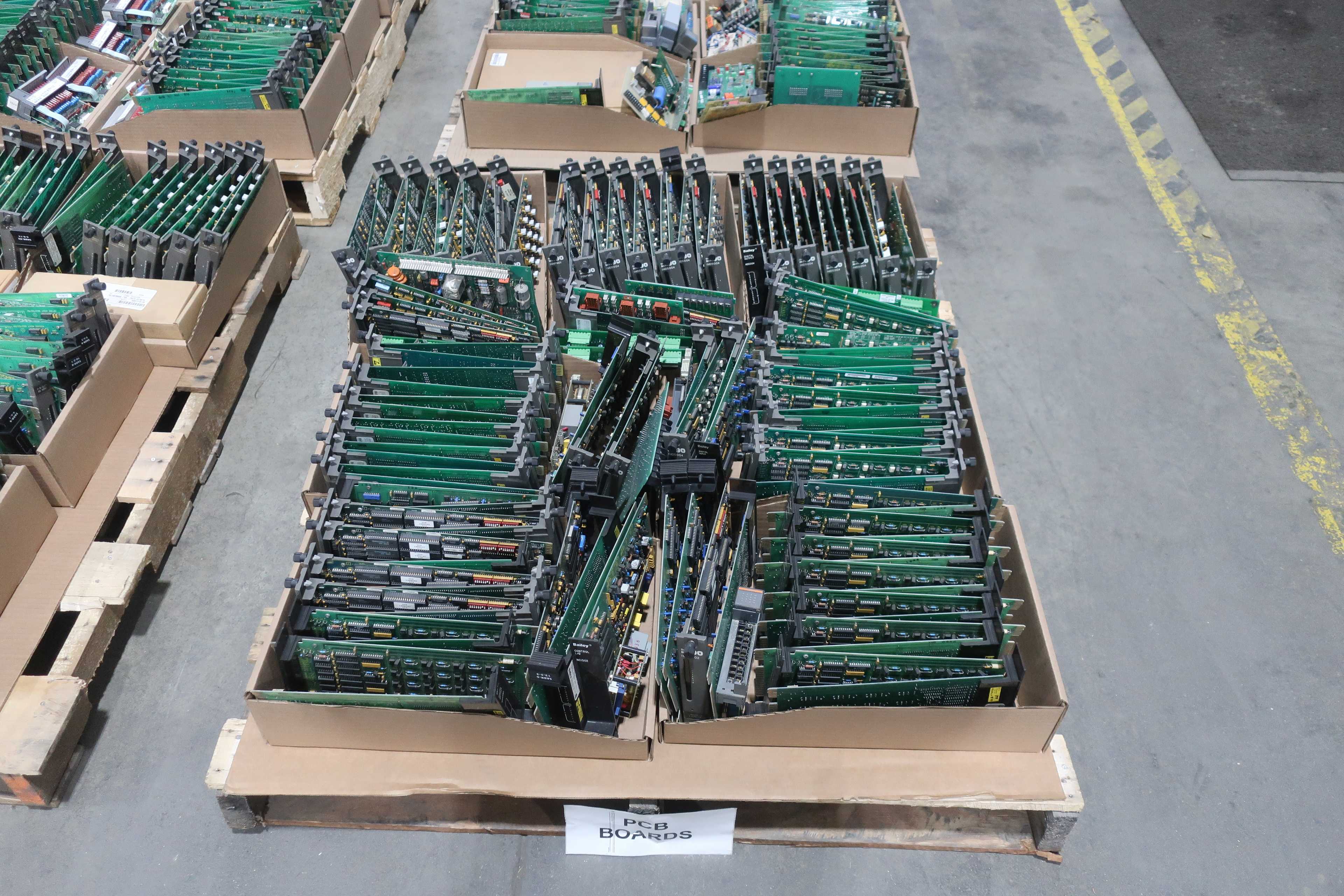 SKU 1741351 - 4 PALLETS OF ASSORTED PCB BOARDS - PCB CIRCUIT BOARDS