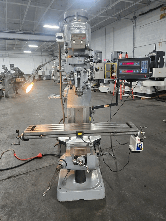 BRIDGEPORT SERIES 1 VERTICAL MILL, 42X9IN TABLE, 2HP, 4200RPM, X31 Y12 Z16 - VERTICAL MILLING MACHINES