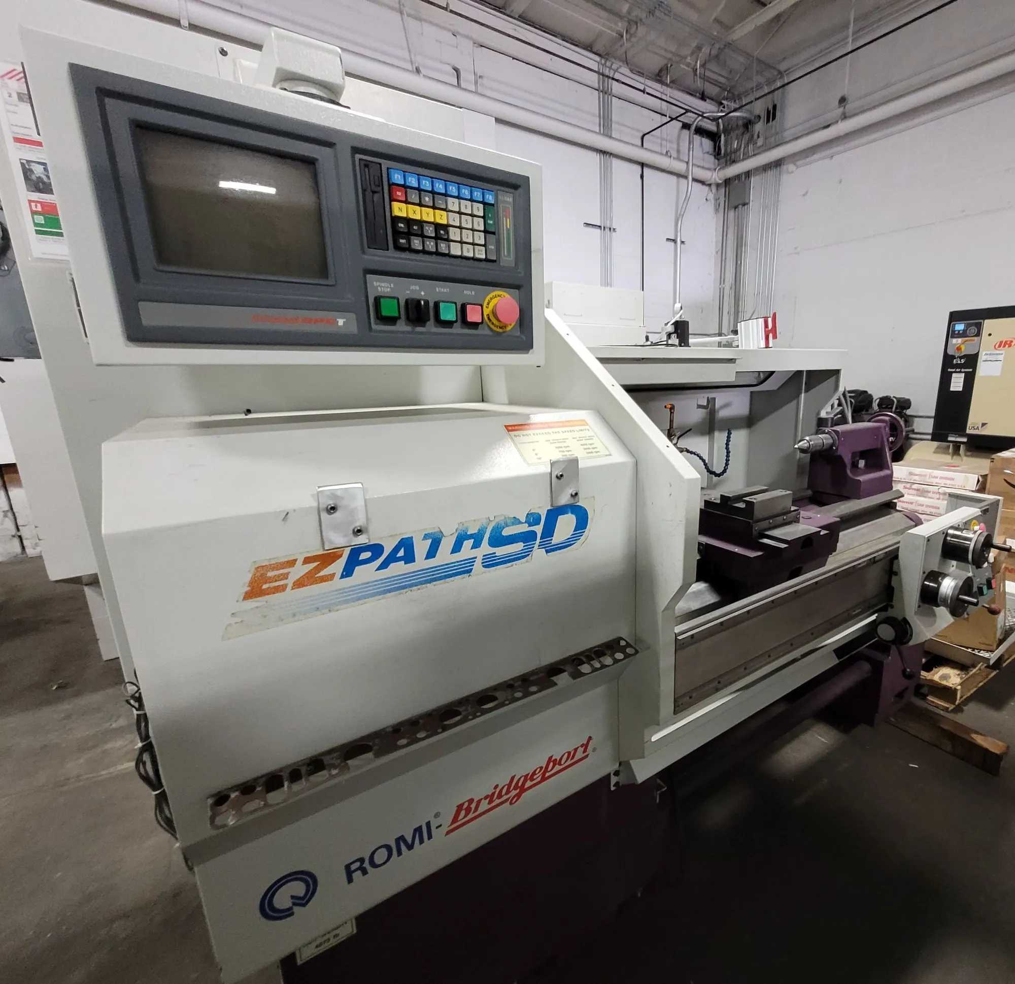 BRIDGEPORT ROMI EZ PATH SD CNC LATHE, 18" SWING, 40" CENTERS, 7.5 HP, 4000 RPM, BPCT CONTROL - CNC LATHES