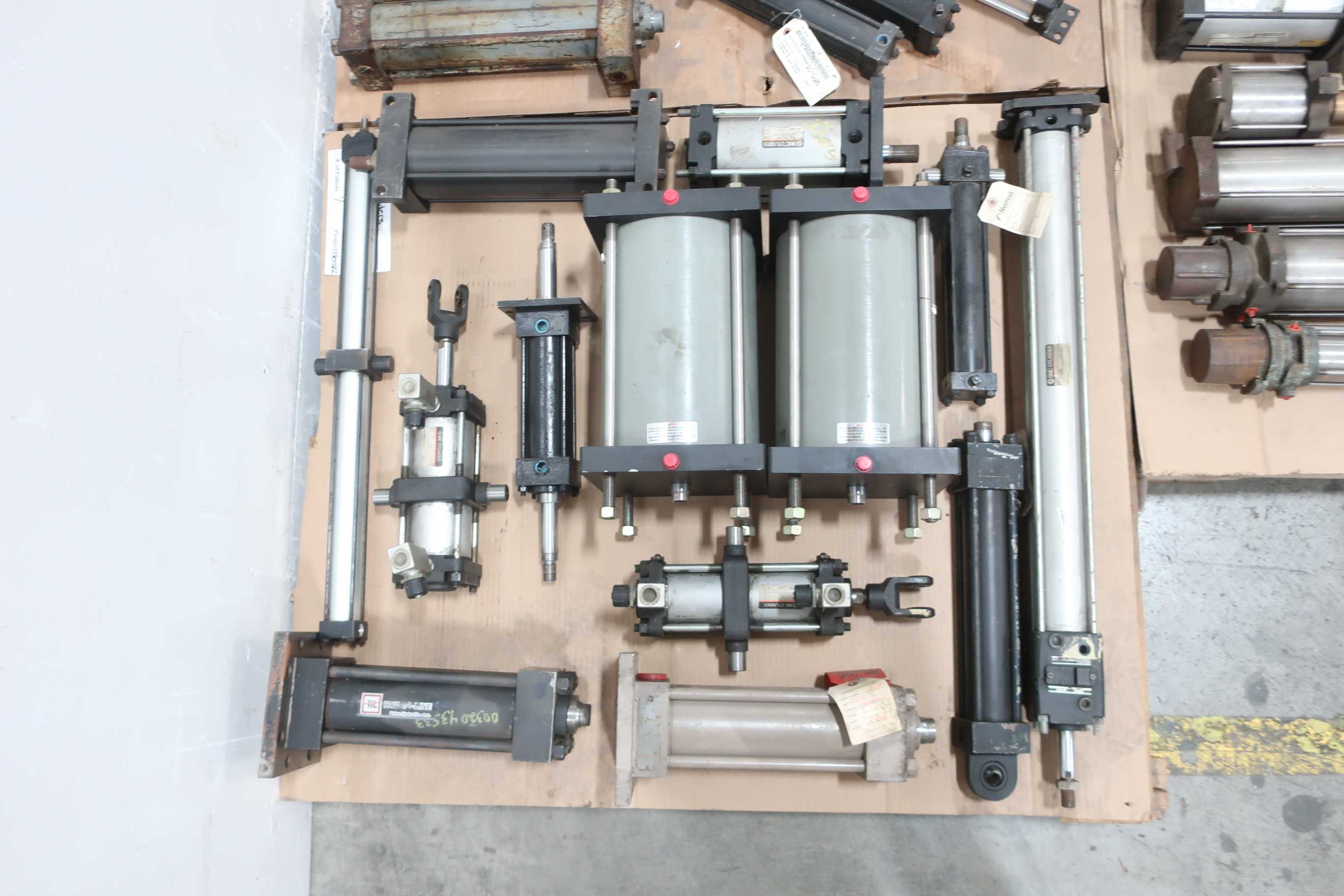 3 PALLETS OF ASSORTED CYLINDERS - PNEUMATIC CYLINDERS & ACTUATORS