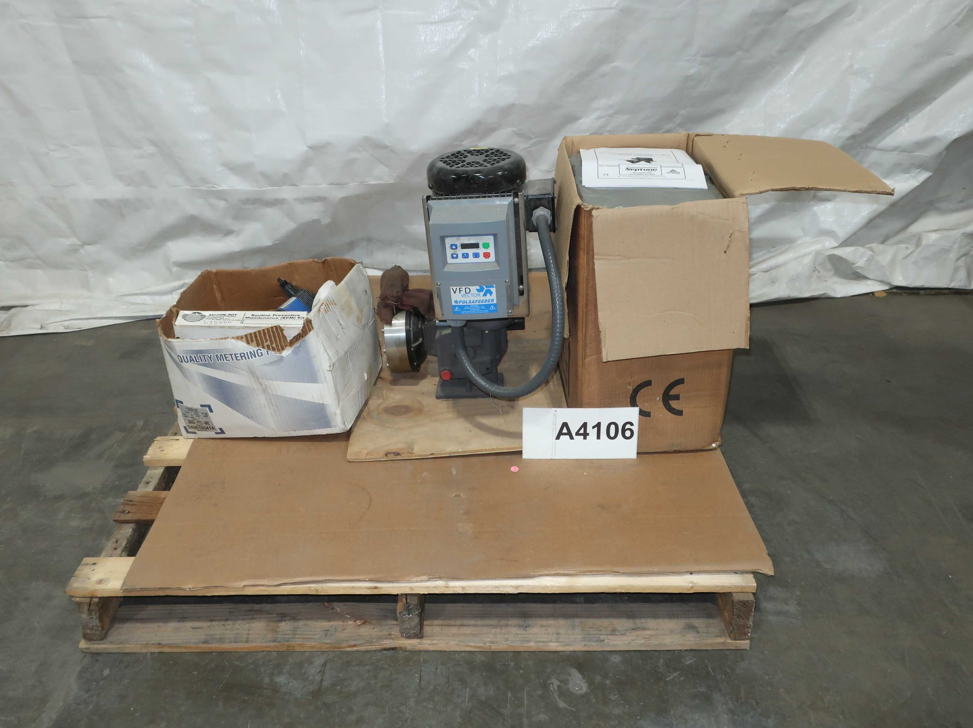 LOT OF 3 METERING PUMPS, MILTON ROY, VECTOR, NEPTUNE - PUMPS