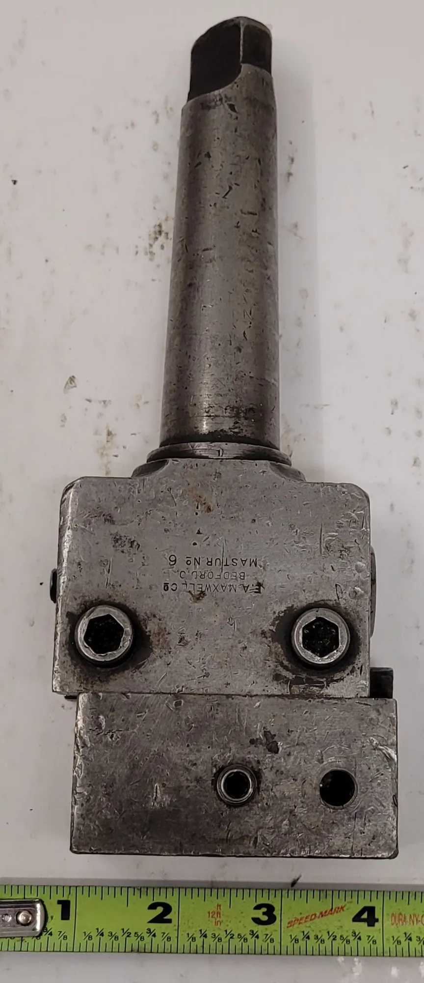 EA MAXWELL CO. MASTUR NO 6 BORING HEAD W/ #4 MT ARBOR - MACHINE TOOLING