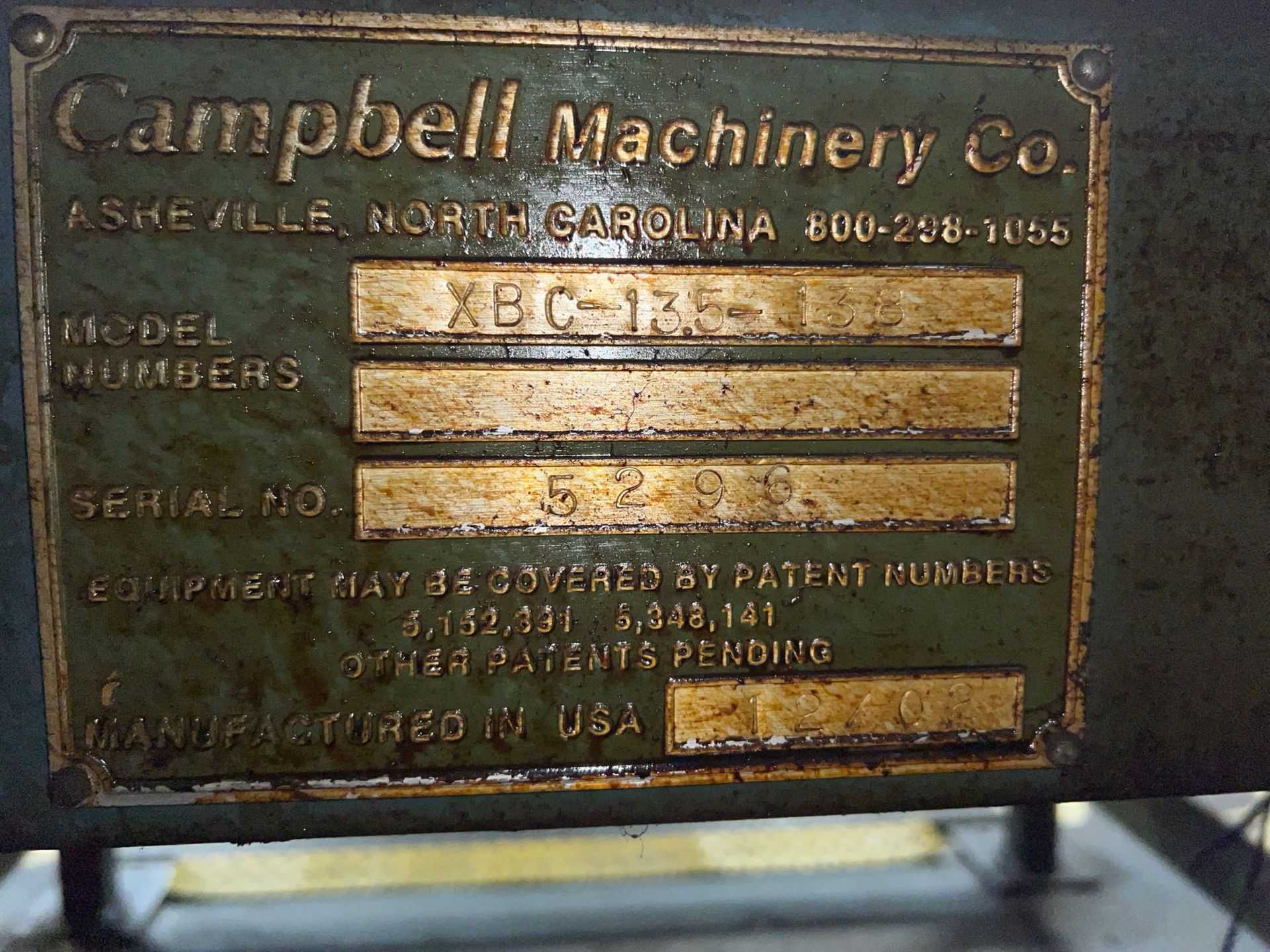 2002 CAMPBELL XBC-13.5-138 BELT CONVEYOR - BELT CONVEYOR