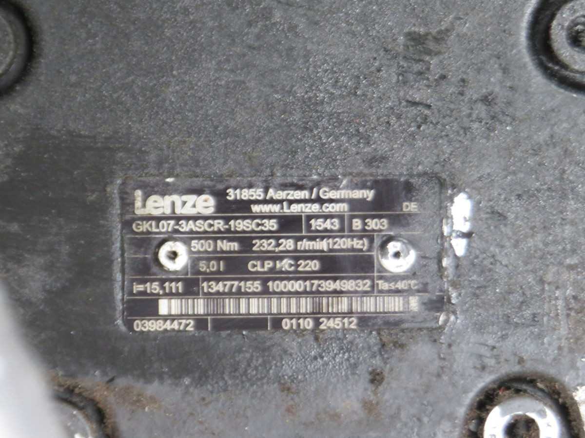 LENZE MCA 19S35-RSOF3-ZOGO-KS5F42N-ROSU SERVO MOTORS, 13.2 KW POWER, 36 NM TORQUE - GEARMOTOR