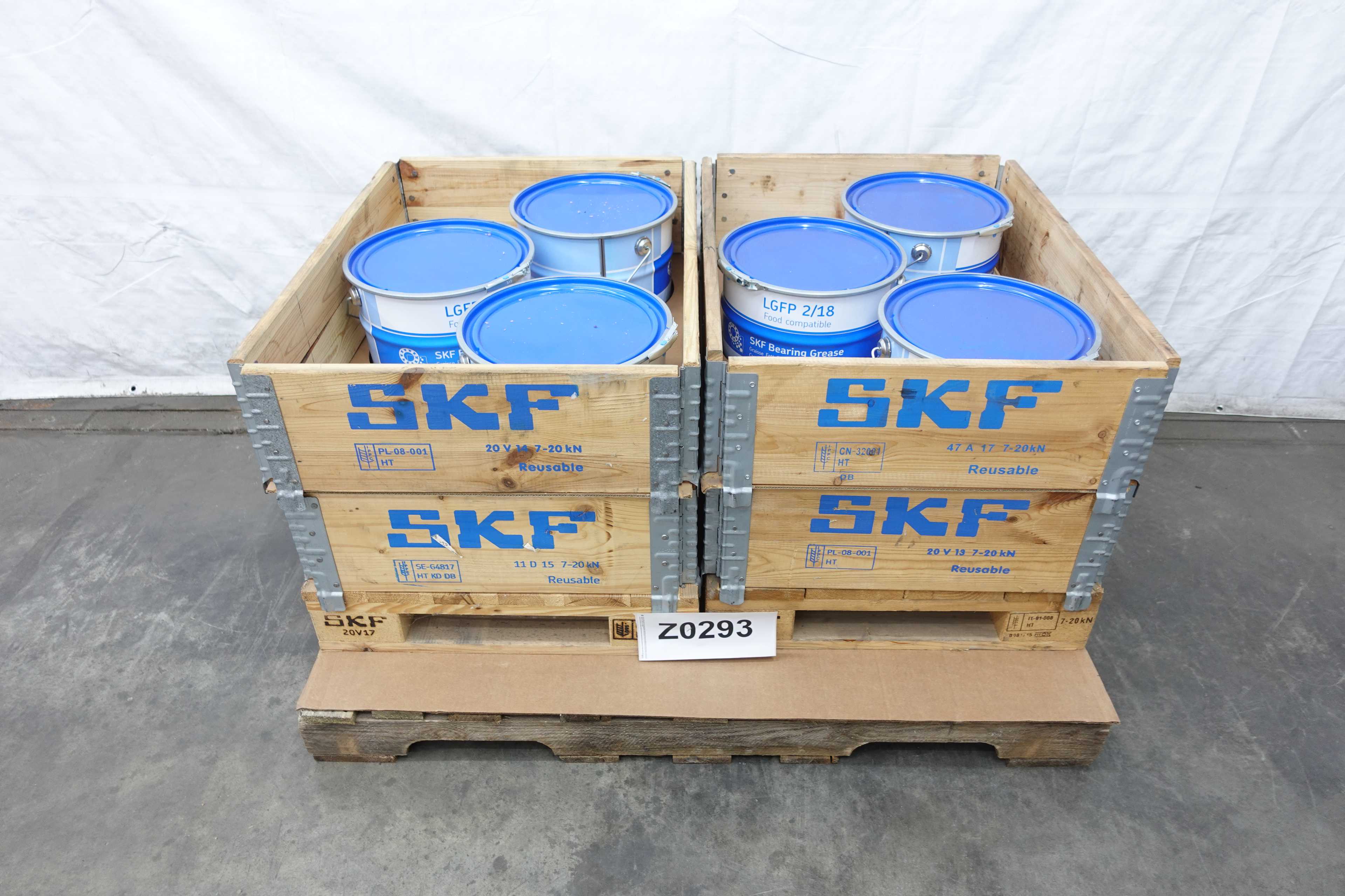 LOT OF 6 SKF LGFP 2/18 FOOD COMPATIBLE BEARING GREASE - MISCELLANEOUS