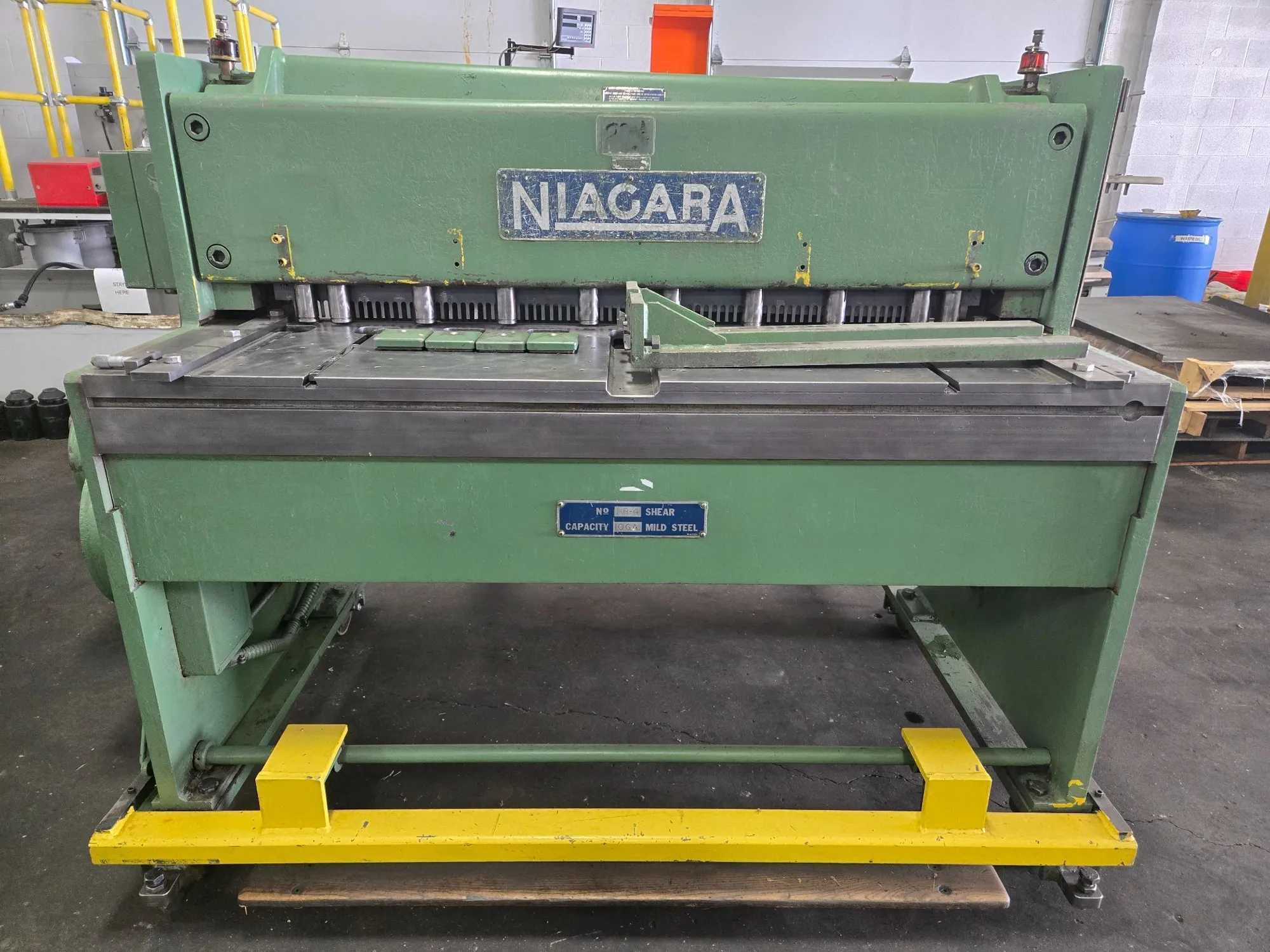 NIAGARA 1R4-10 POWER SQUARING SHEAR 10 GA. X 4', 5 HP, 75 SPM - METAL SHEARS