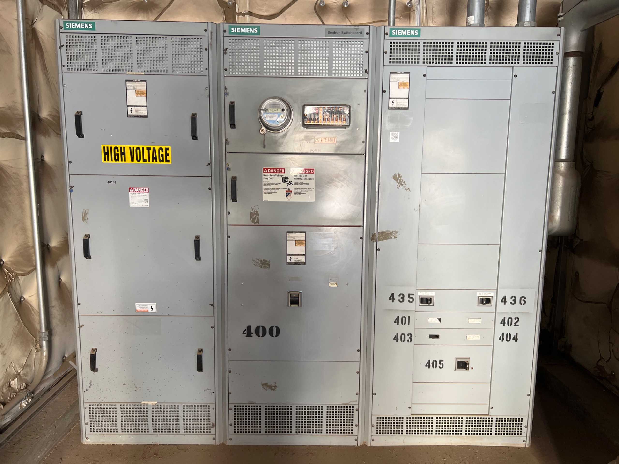 QTY 3: SIEMENS SENTRON SWITCHBOARD - PANELBOARDS