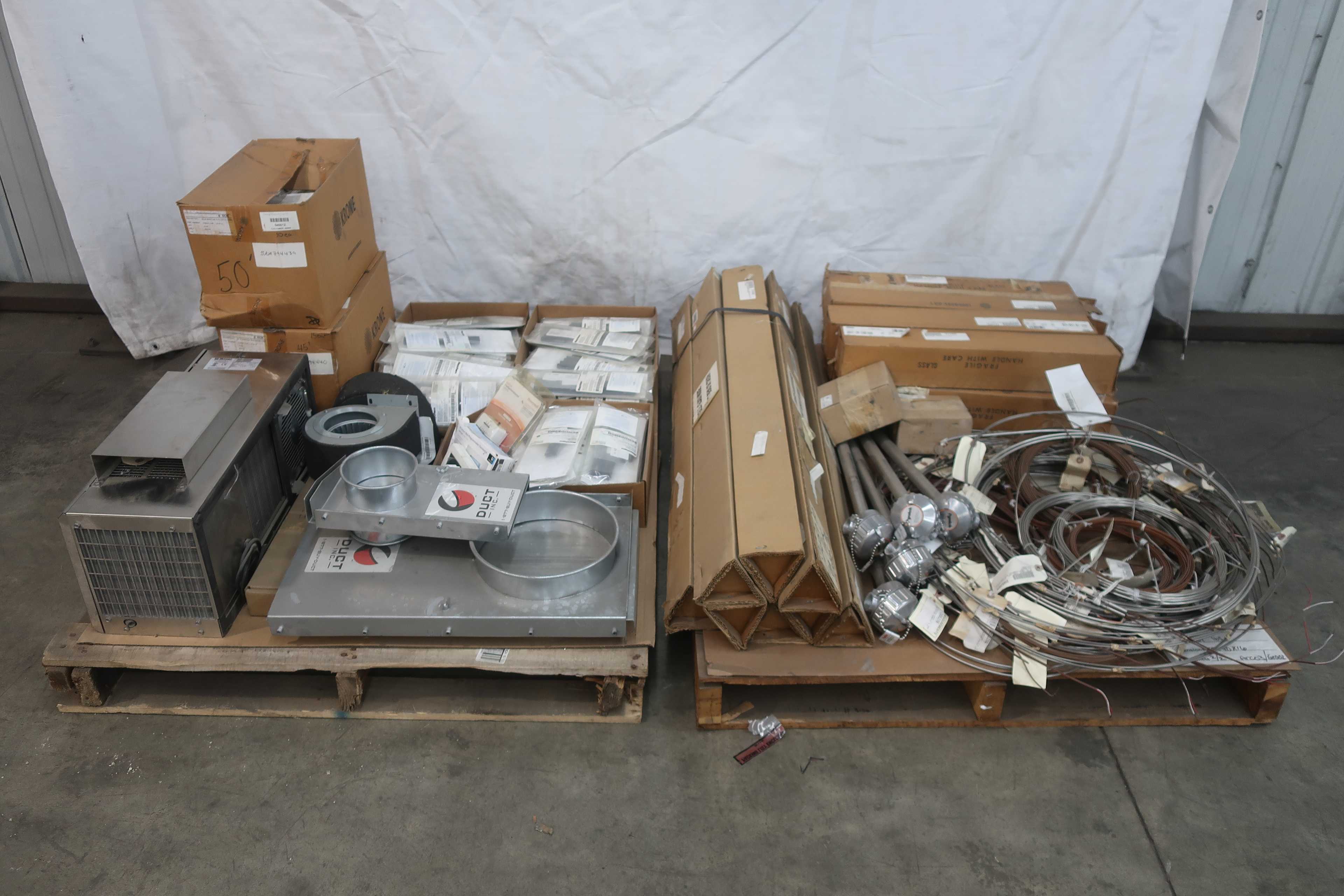 2 PALLETS OF ASSORTED HEATING AND COOLING REPLACEMENT PARTS - HVAC EQUIPMENT