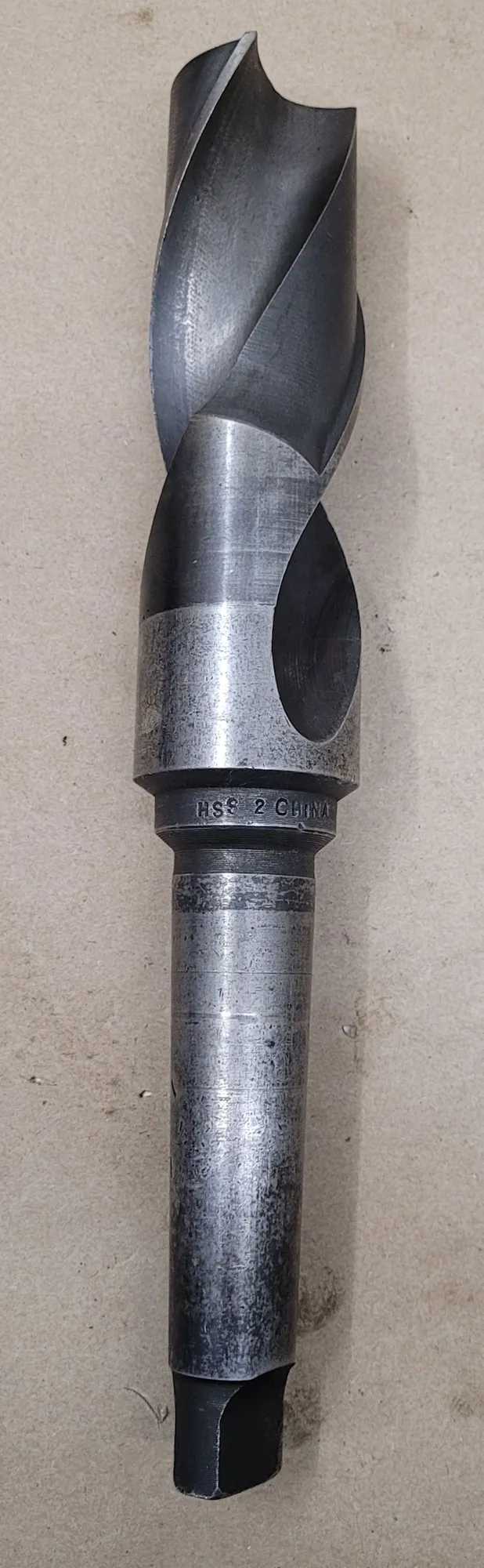 2-INCH HSS TWIST COUNTER BORE DRILL, 4MT TAPER SHANK, 12.25" OAL, 6-3/8" FLUTE LENGTH - MACHINE TOOLING