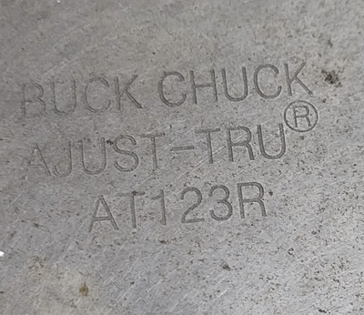 BUCK AT123RC 12" 3 JAW AT MANUAL LATHE CHUCK - MACHINE TOOLING