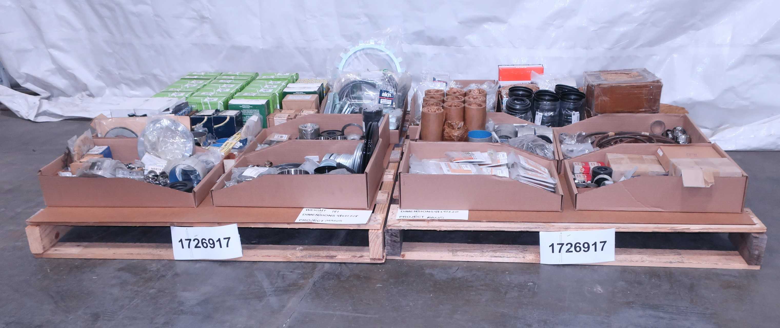 SKU 1726917 - 2 PALLETS OF ASSORTED BEARINGS PARTS - BEARINGS