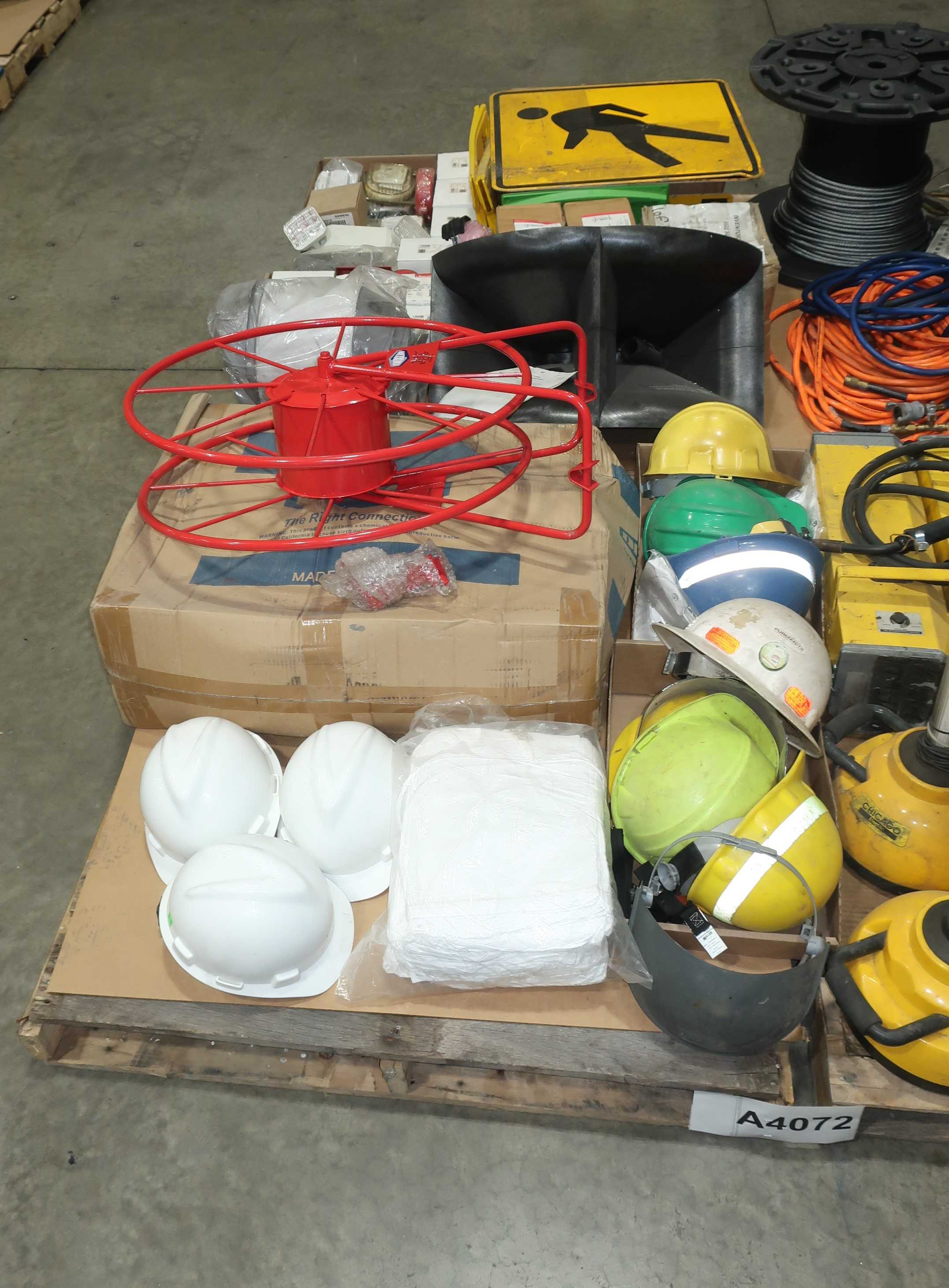 4 PALLETS OF ASSORTED SHOP SUPPLIES AND PPE - INDUSTRIAL PARTS